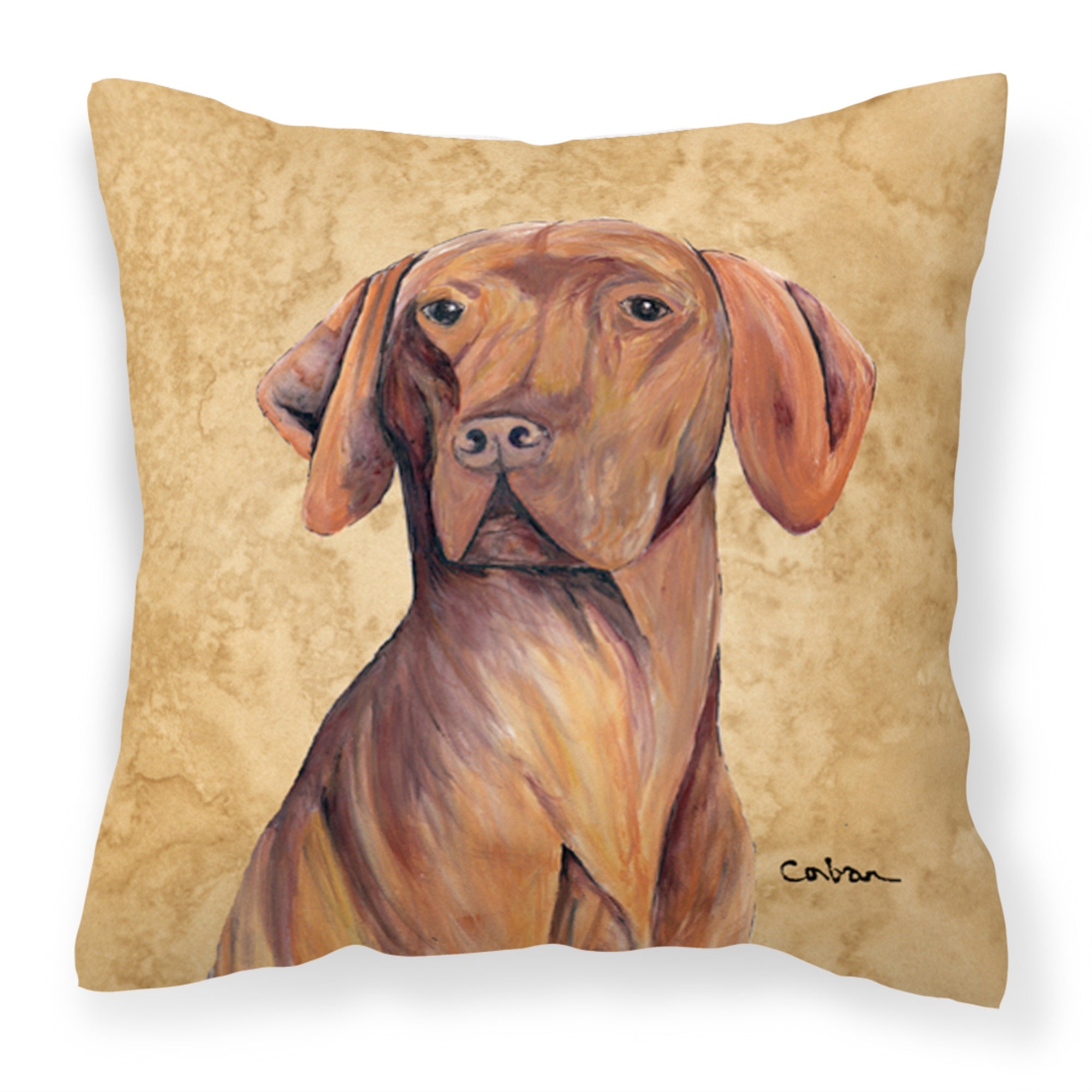 Vizsla Wipe Your Paws Fabric Decorative Pillow