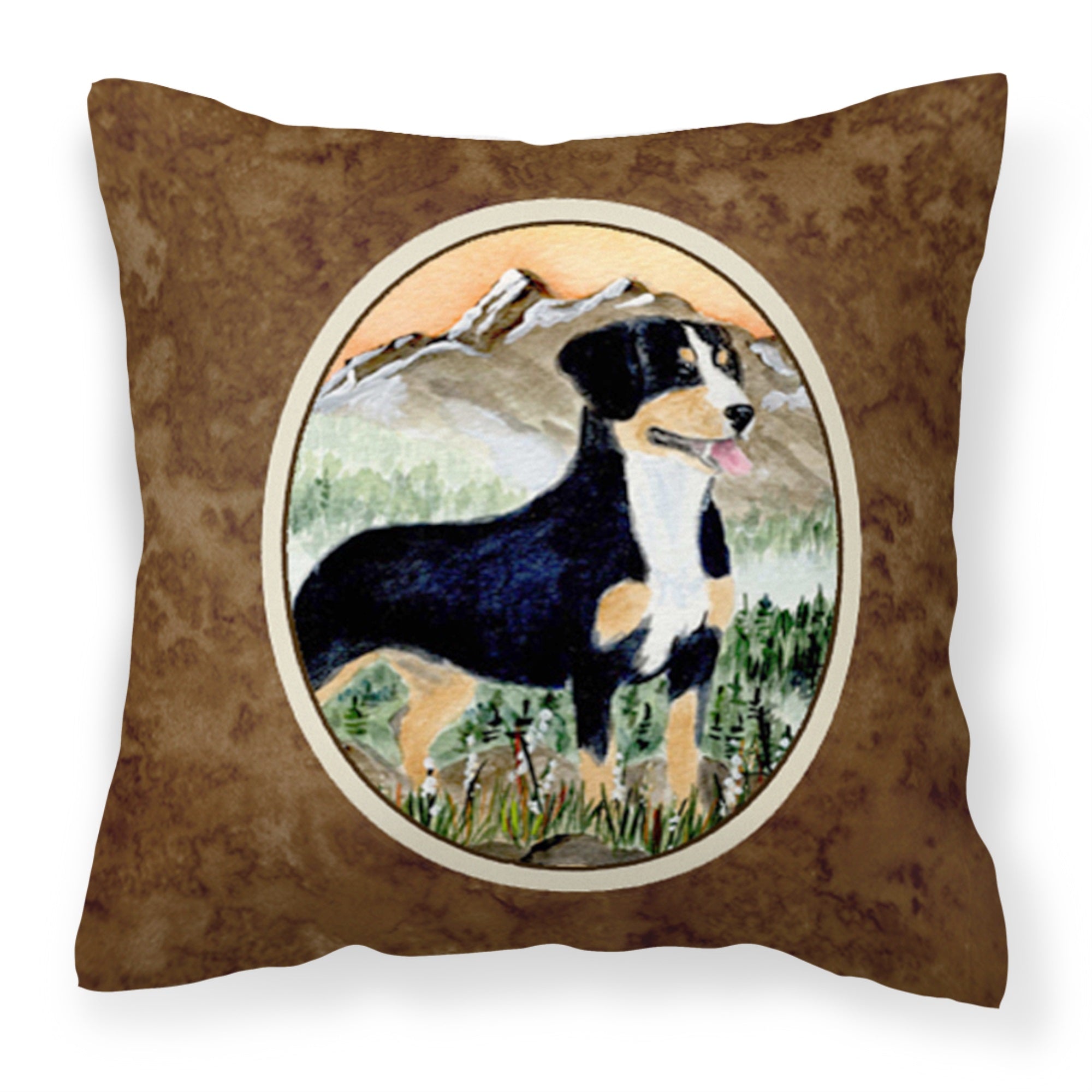 Entlebucher Mountain Dog Fabric Decorative Pillow