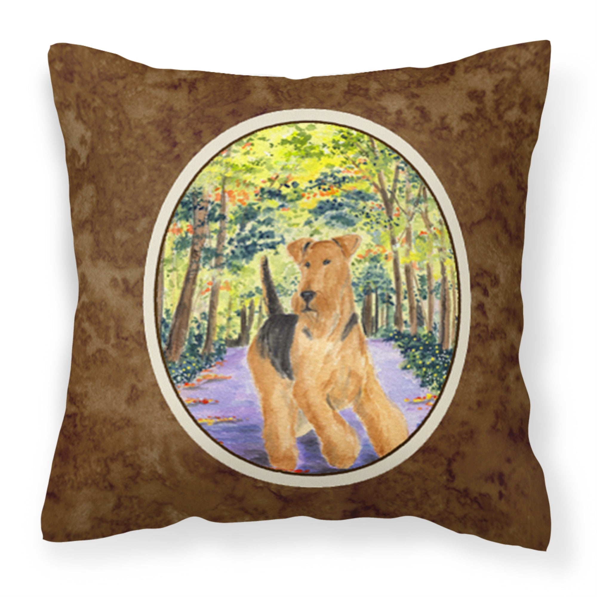 Airedale Fabric Decorative Pillow