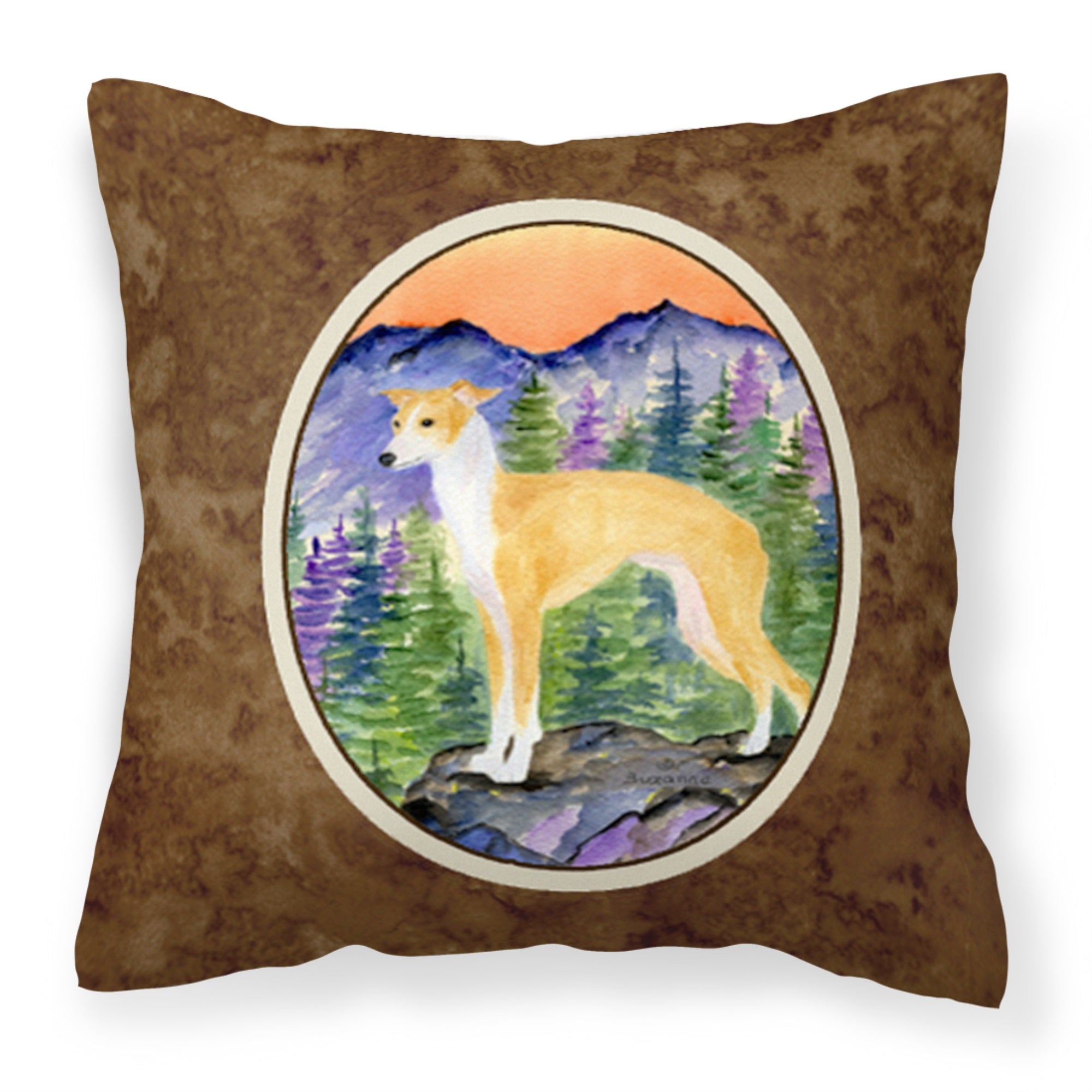 Italian Greyhound Fabric Decorative Pillow