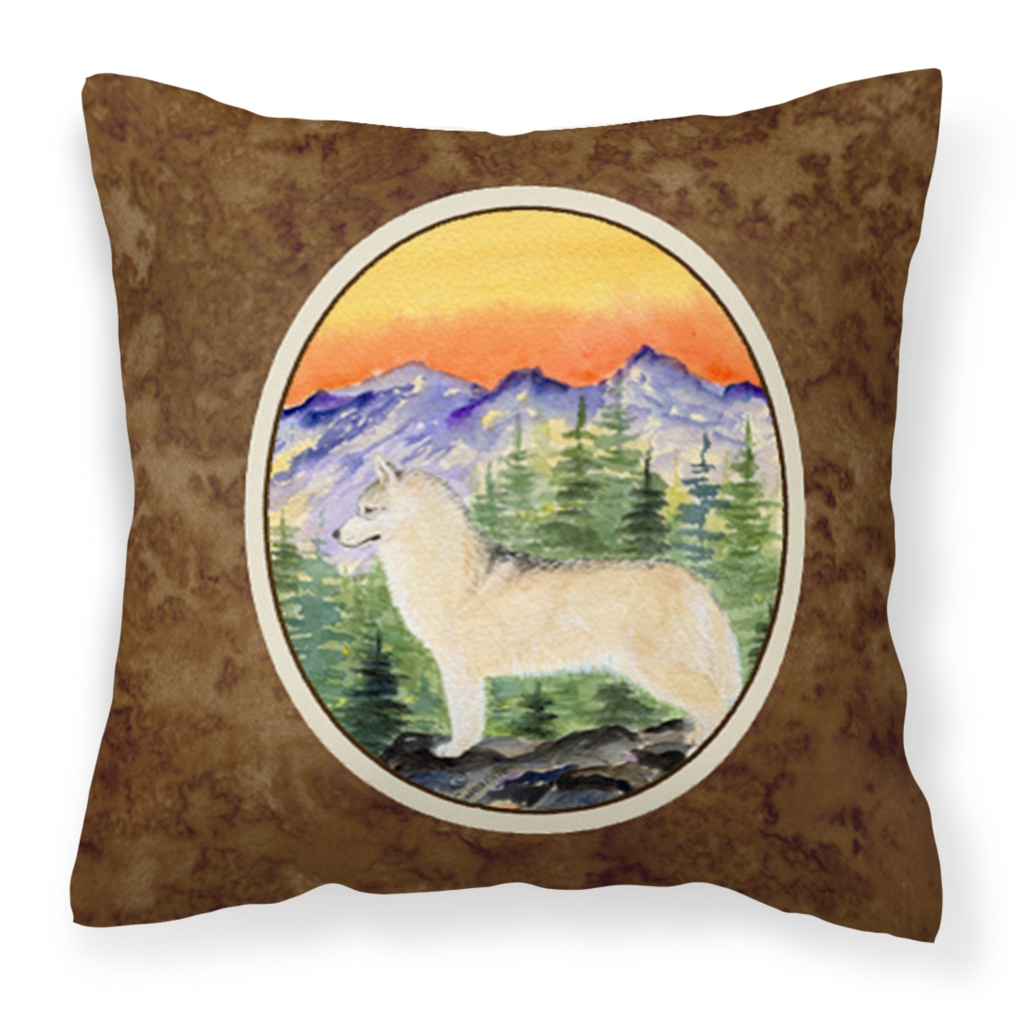 Siberian Husky Fabric Decorative Pillow