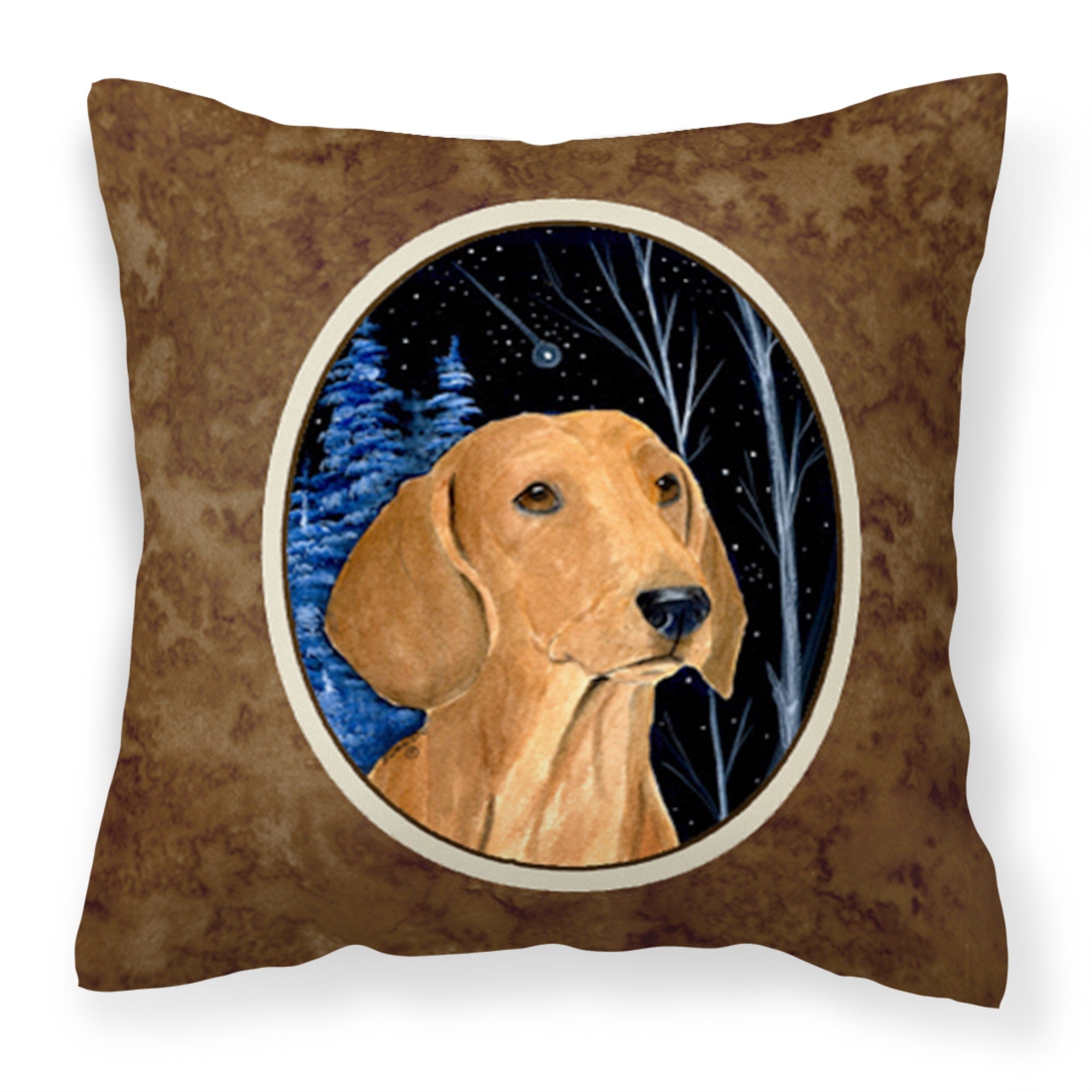 Starry Night Dachshund Fabric Decorative Pillow