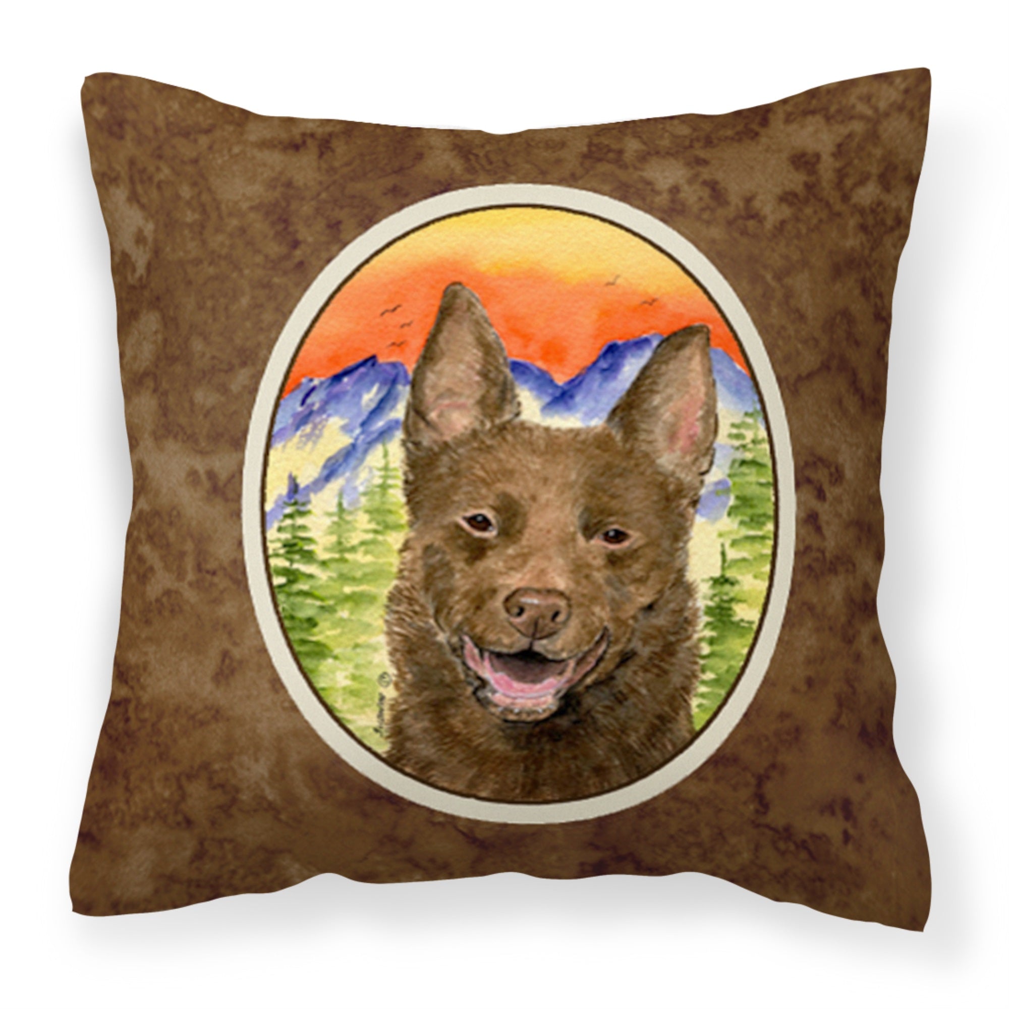 Australian Kelpie Fabric Decorative Pillow