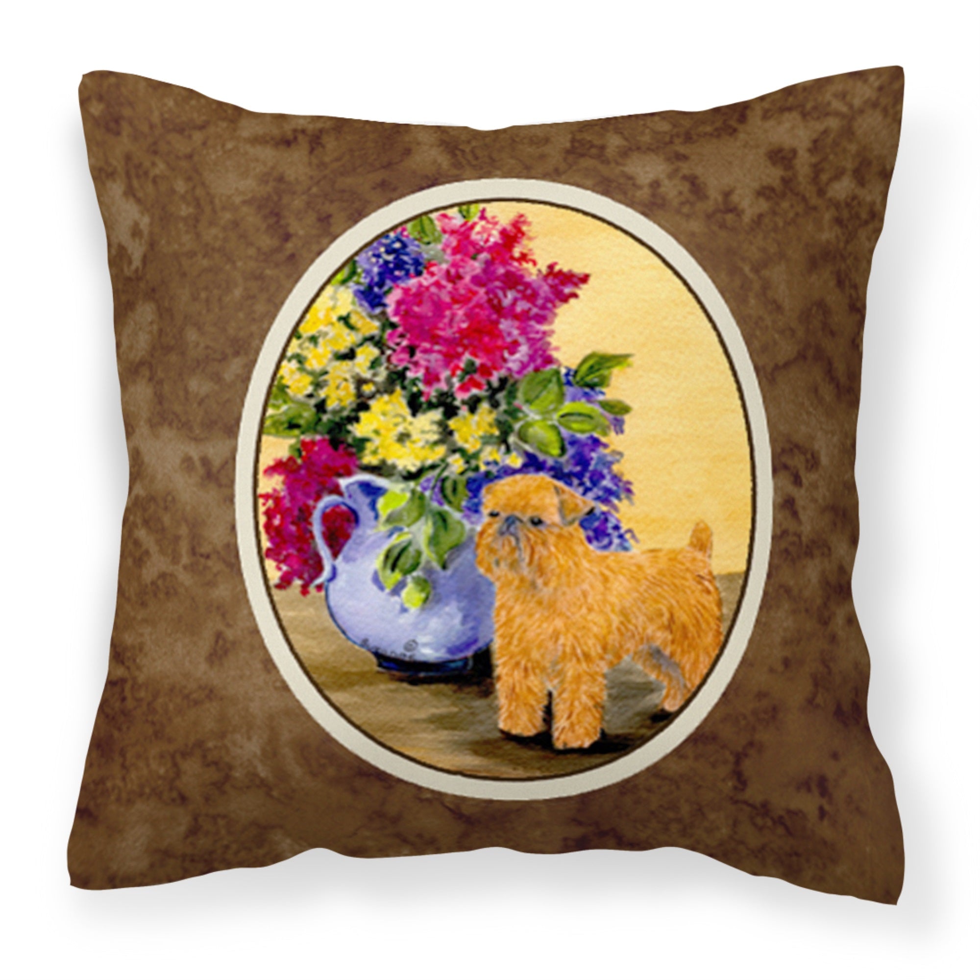 Brussels Griffon Fabric Decorative Pillow