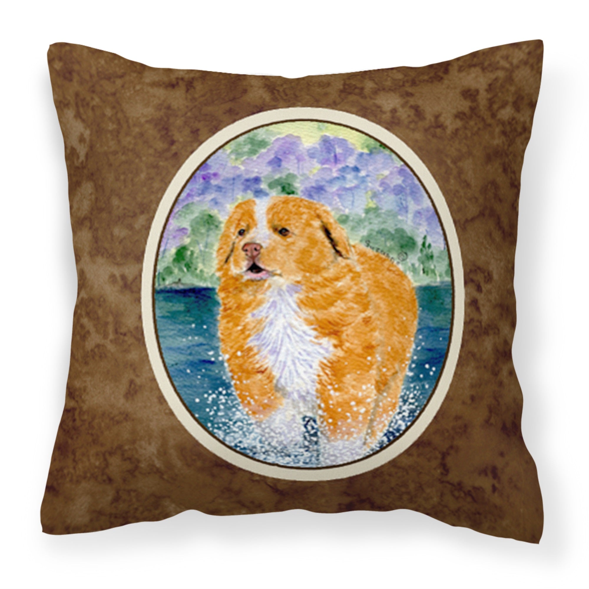 Nova Scotia Duck Toller Fabric Decorative Pillow