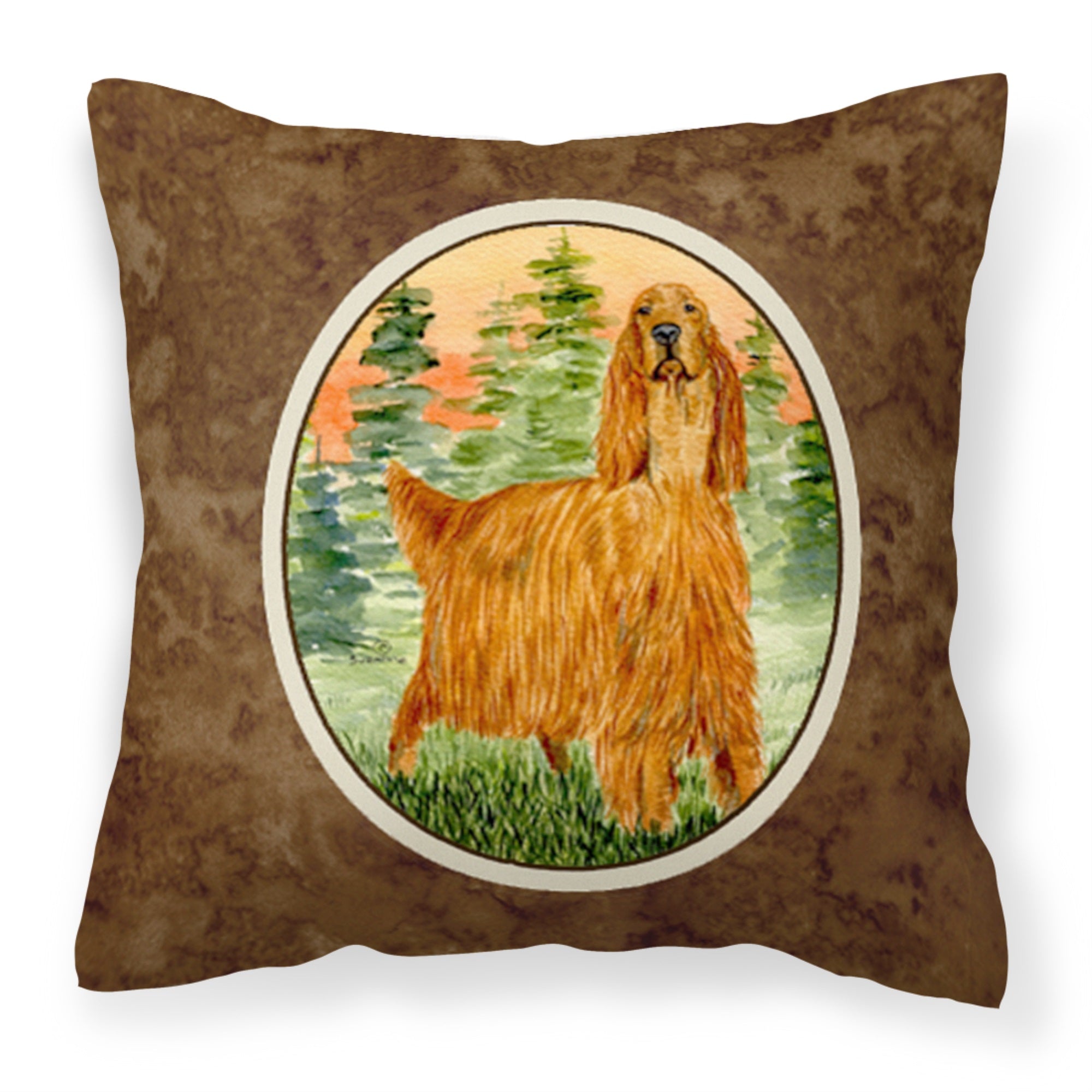 Irish Setter Fabric Decorative Pillow