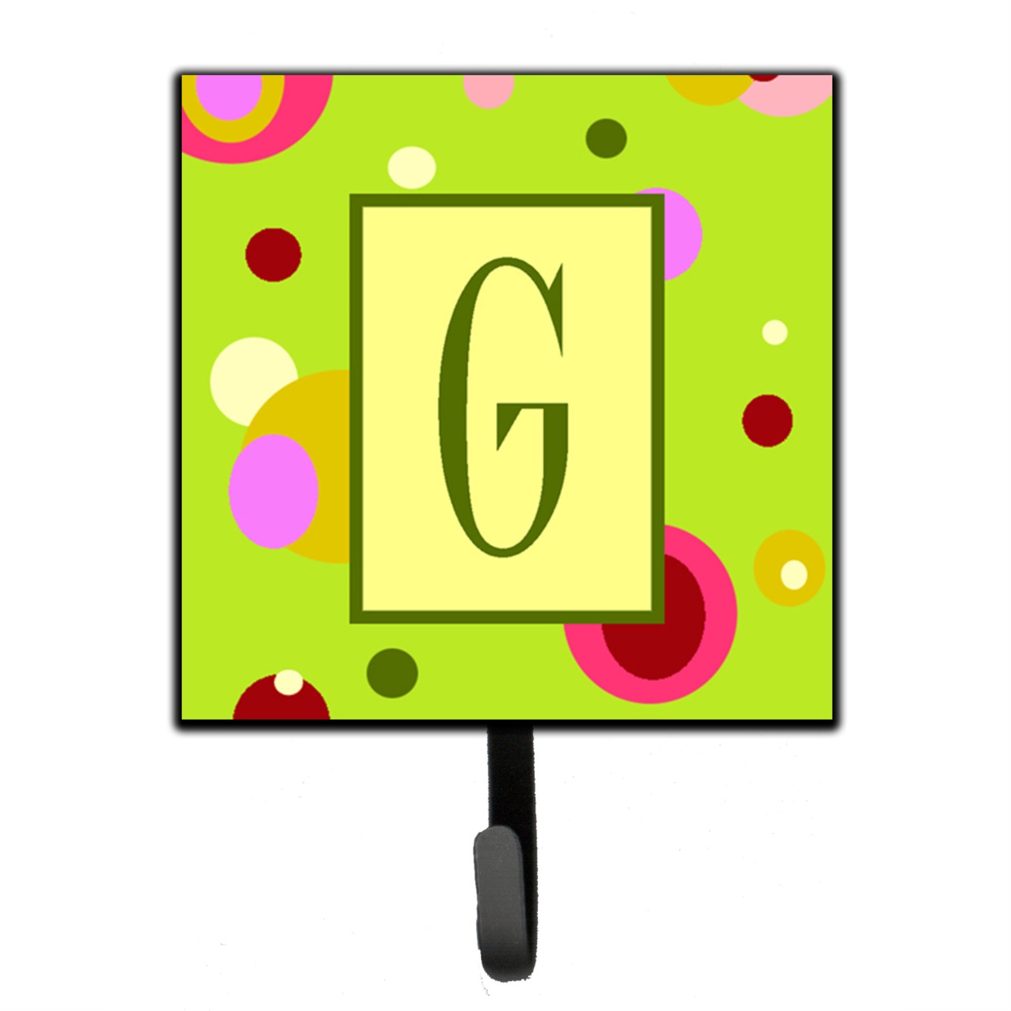Letter G Monogram - Lime Green Leash Or Key Holder