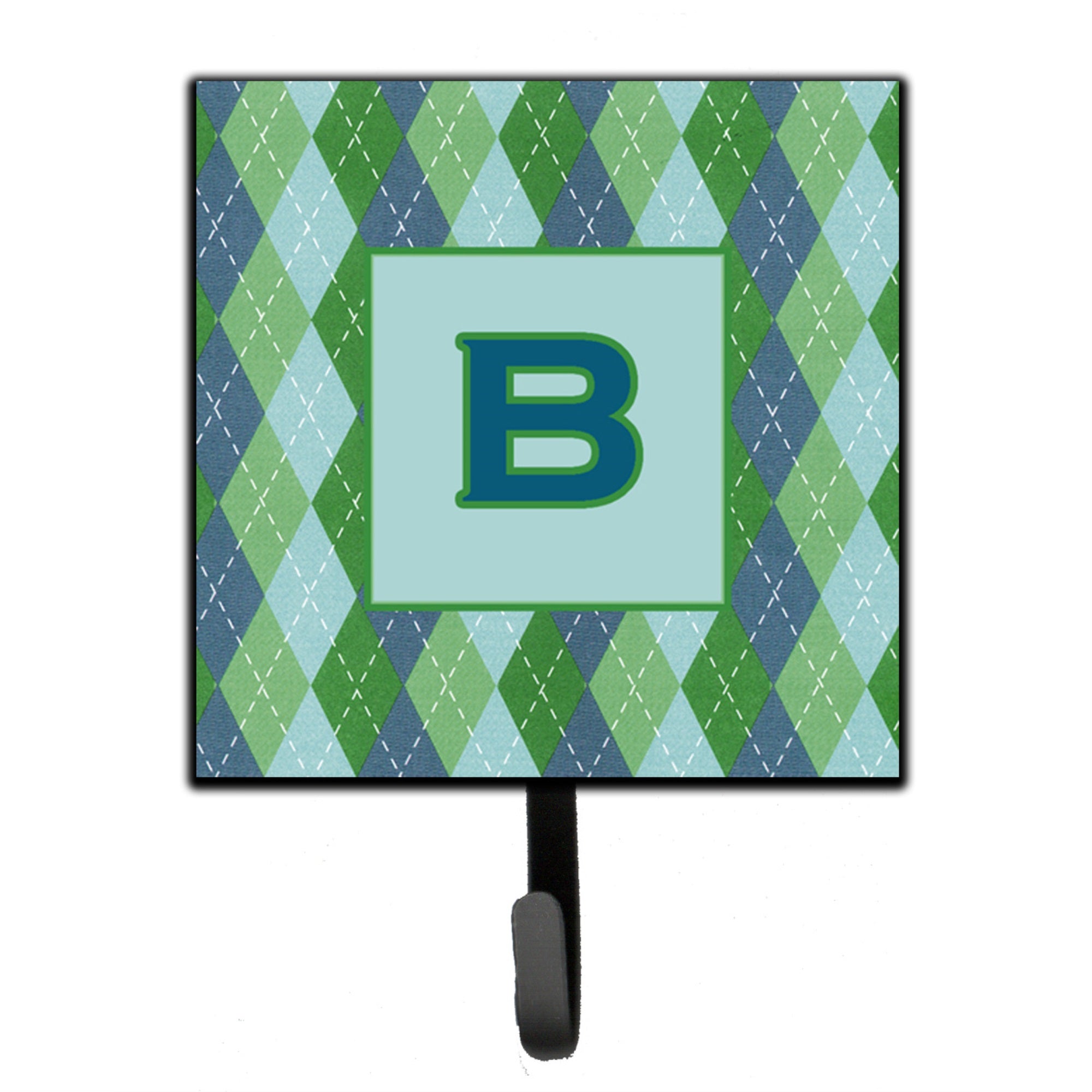 Letter B Initial Monogram - Blue Argoyle Leash Or Key Holder