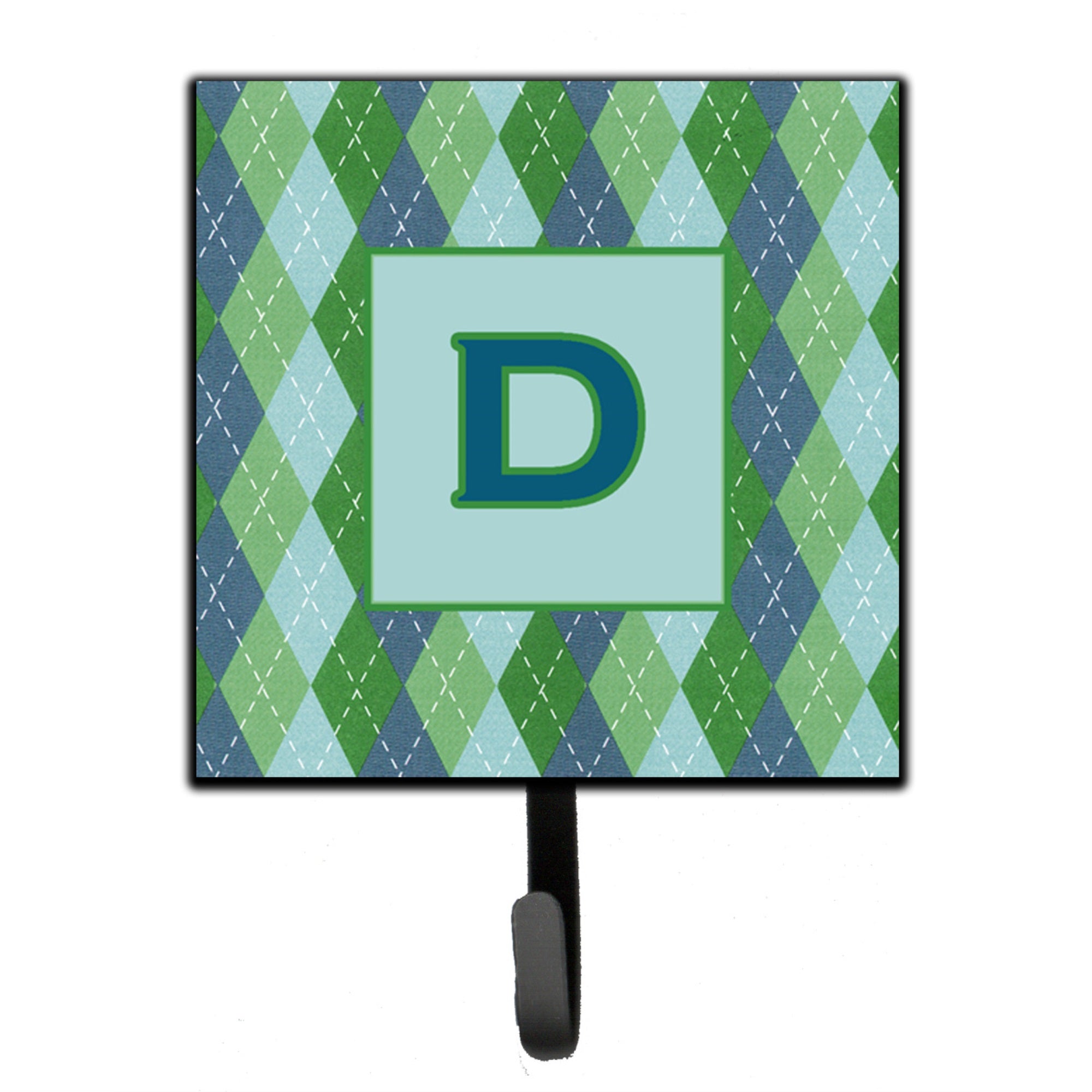 Letter D Initial Monogram - Blue Argoyle Leash Or Key Holder