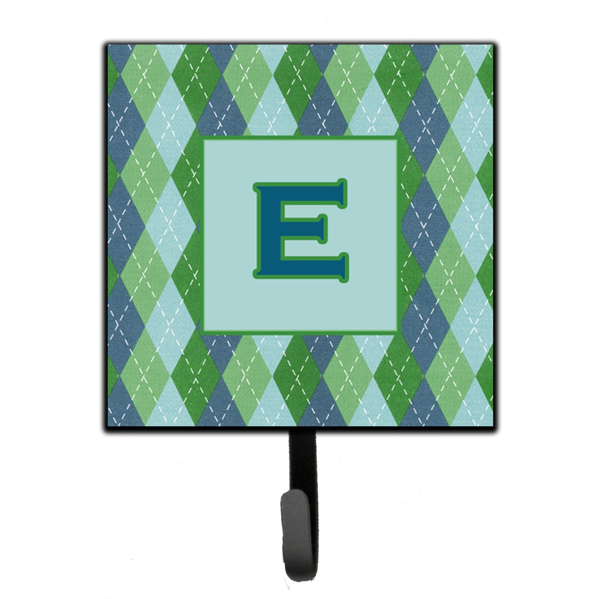 Letter E Initial Monogram - Blue Argoyle Leash Or Key Holder