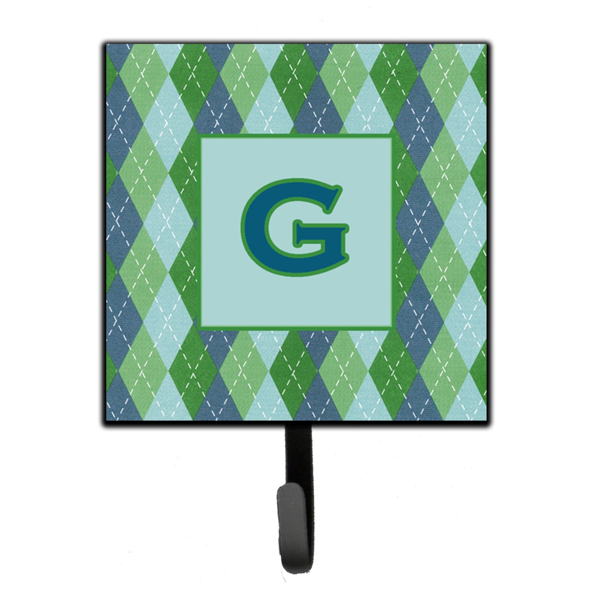 Letter G Initial Monogram - Blue Argoyle Leash Or Key Holder