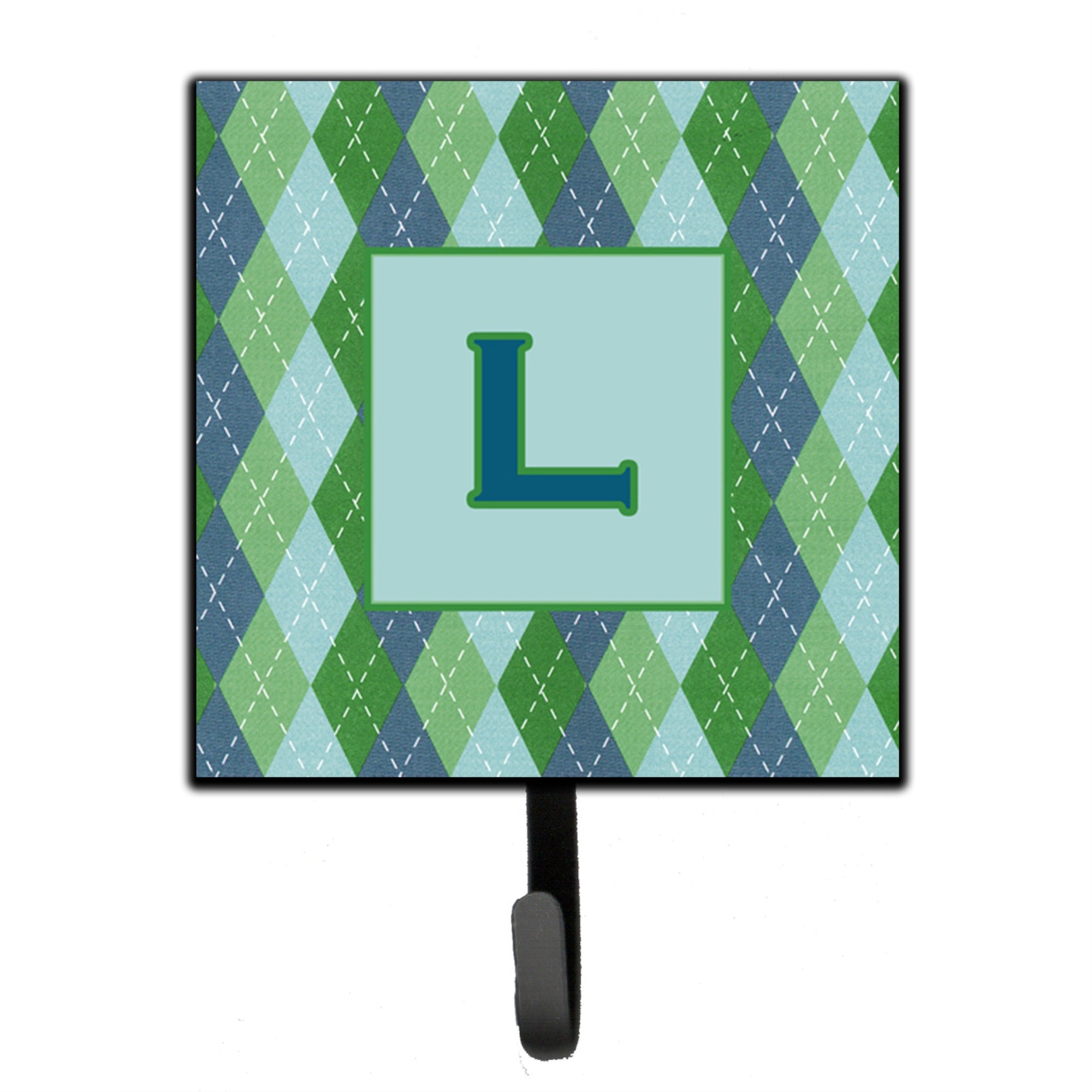 Letter L Initial Monogram - Blue Argoyle Leash Or Key Holder