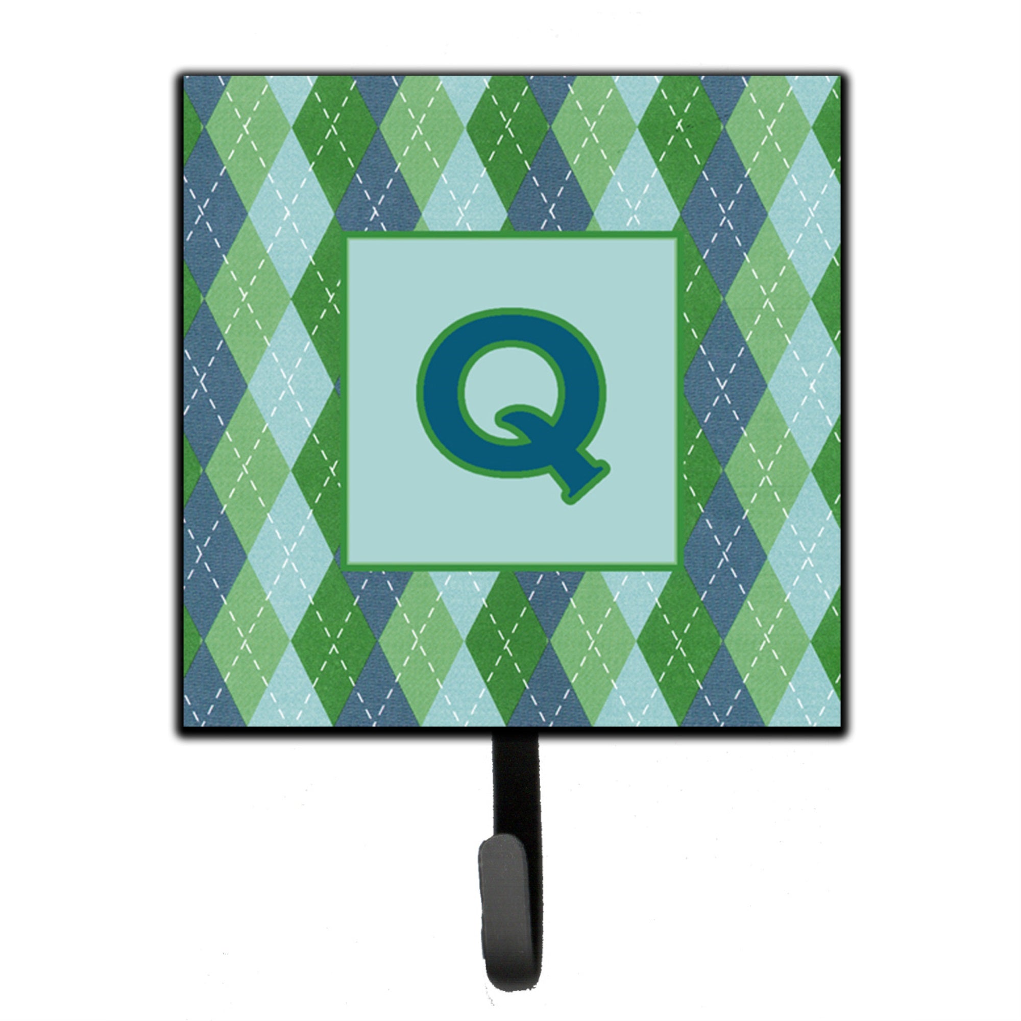 Letter Q Initial Monogram - Blue Argoyle Leash Or Key Holder