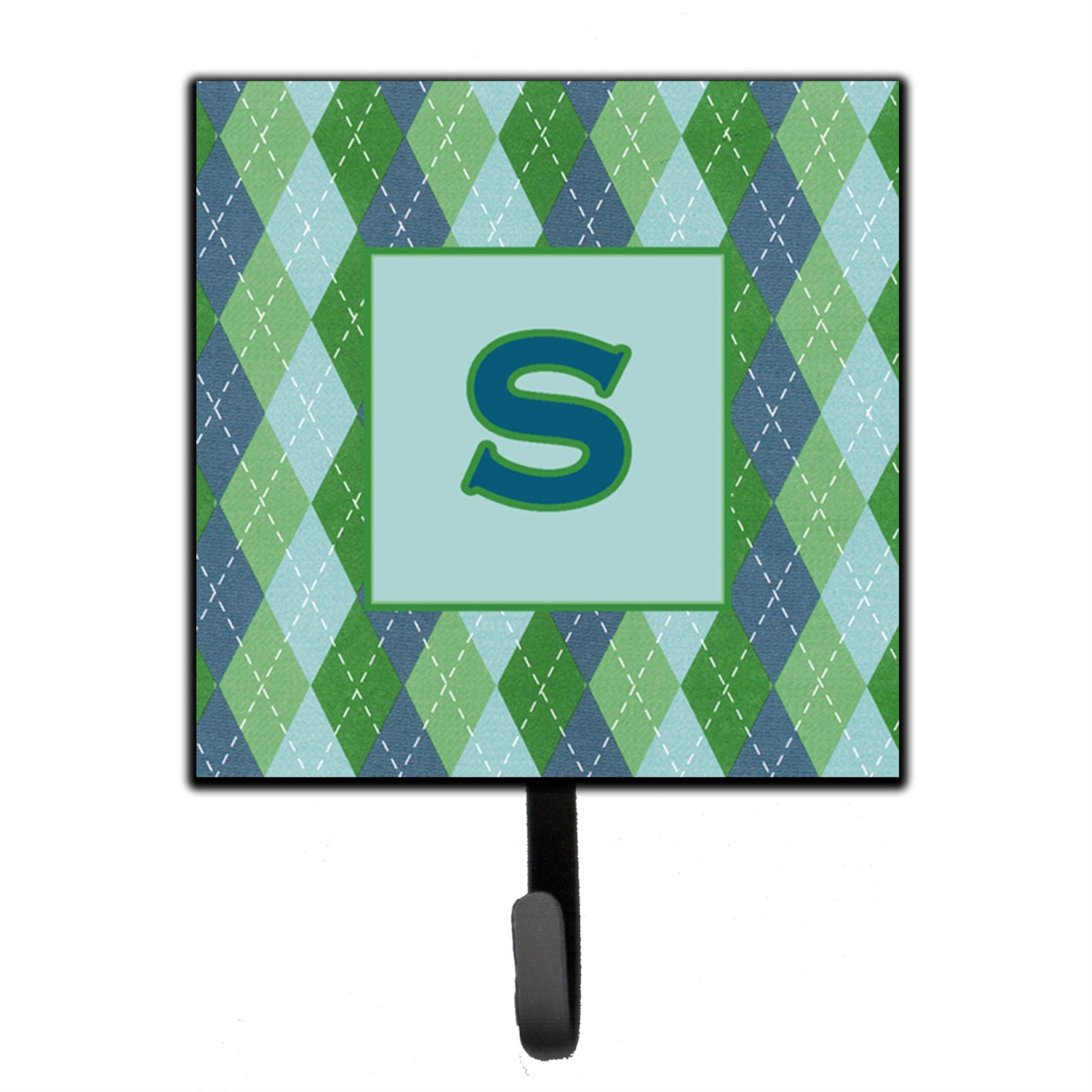 Letter S Initial Monogram - Blue Argoyle Leash Or Key Holder