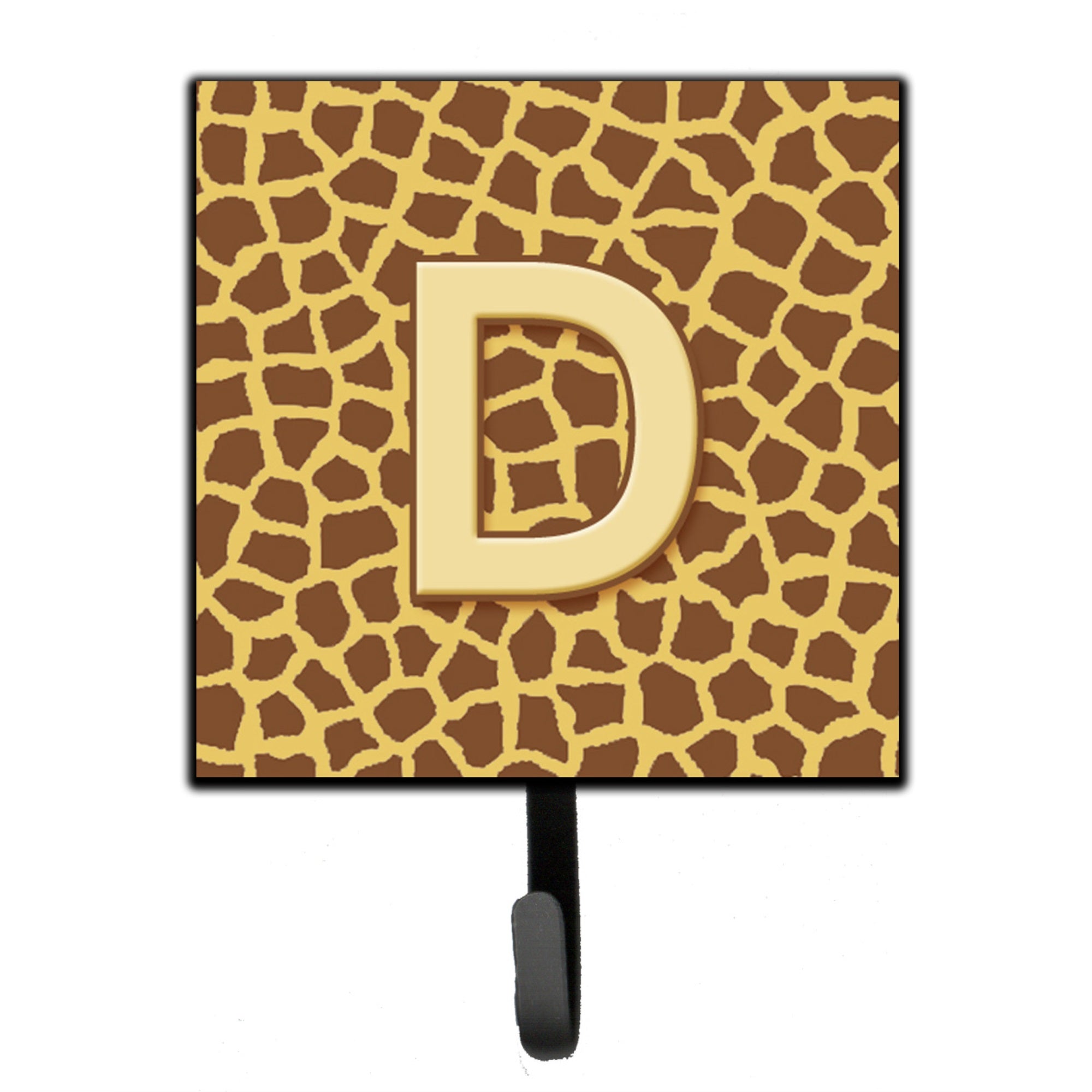 Letter D Initial Monogram - Giraffe Leash Or Key Holder