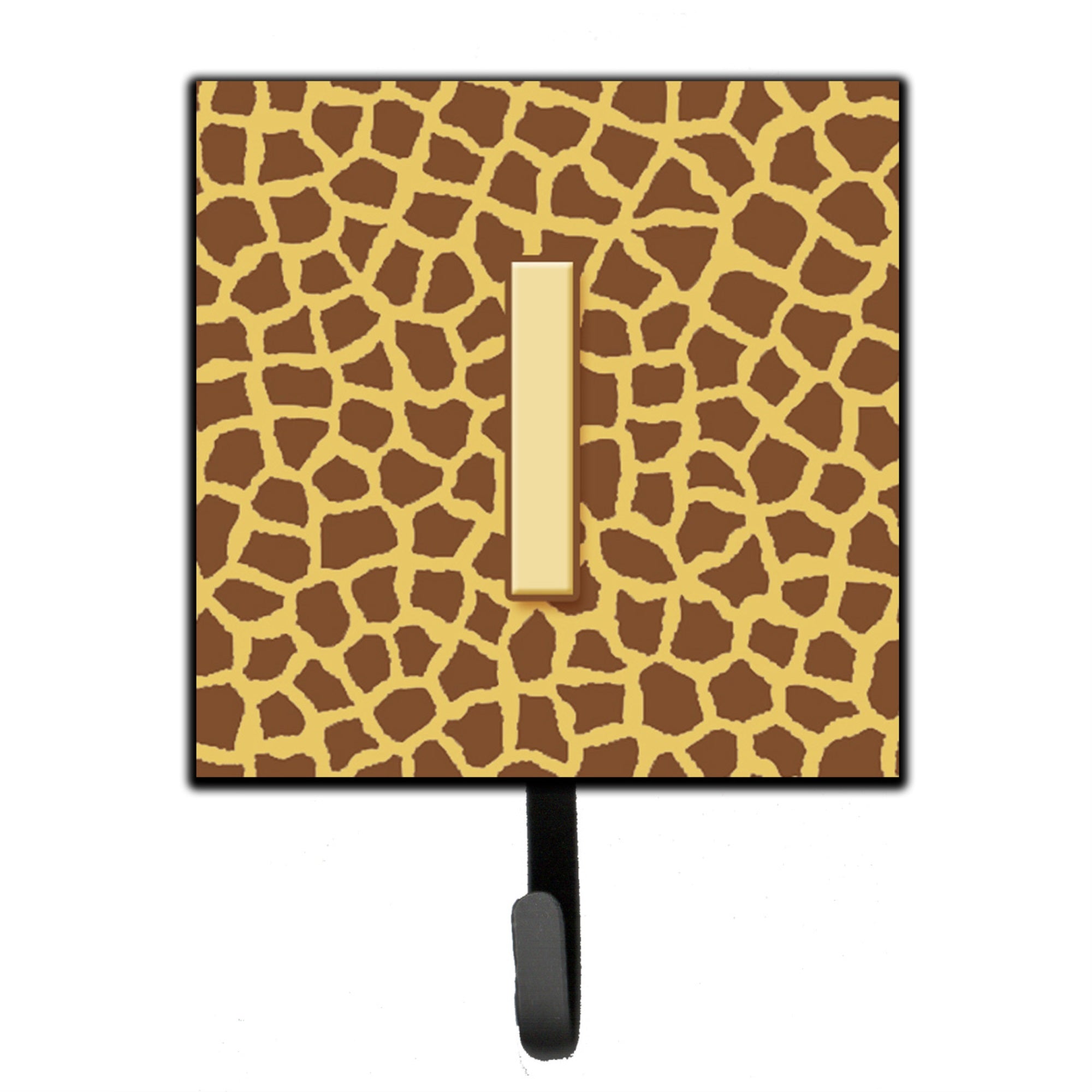 Letter I Initial Monogram - Giraffe Leash Or Key Holder