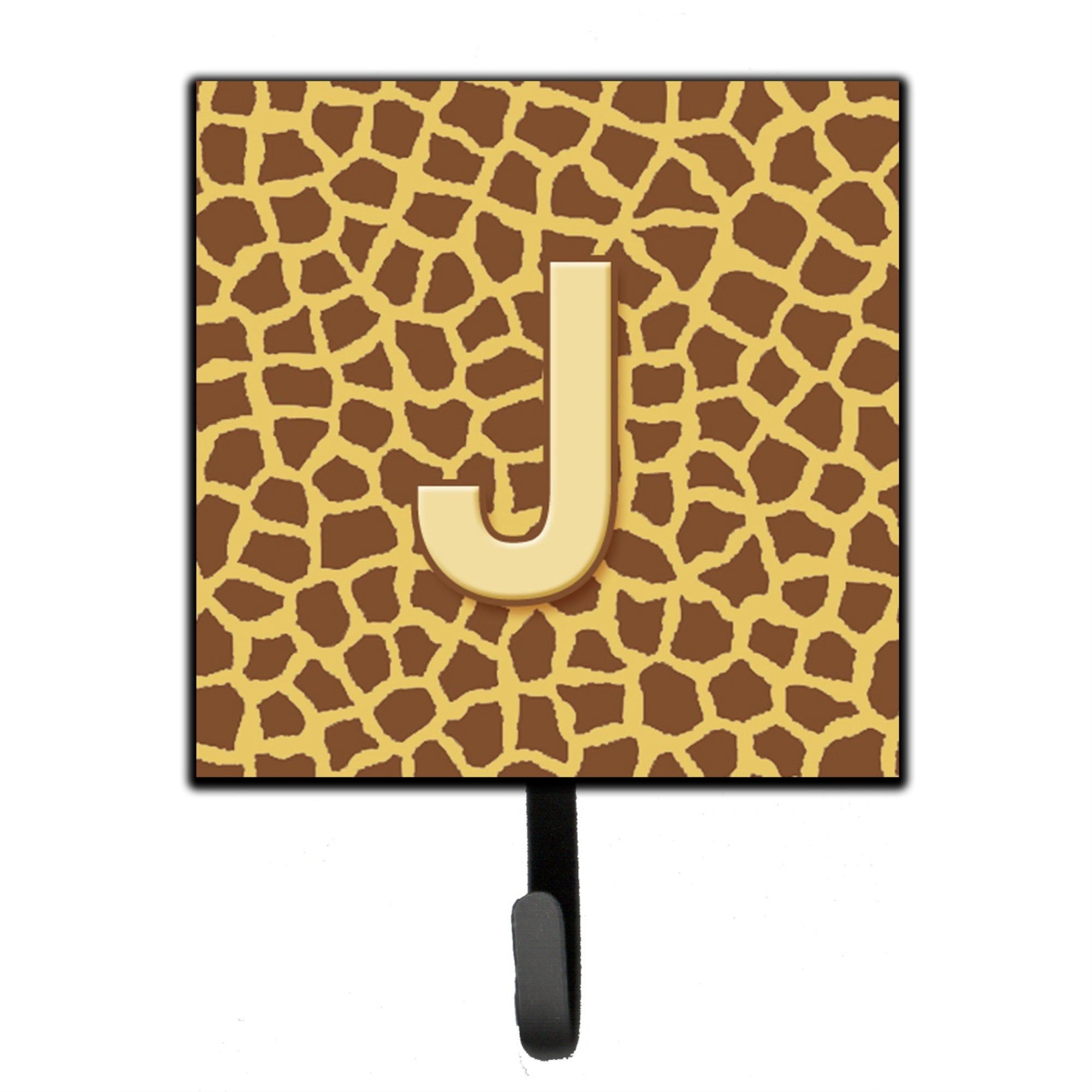Letter J Initial Monogram - Giraffe Leash Or Key Holder