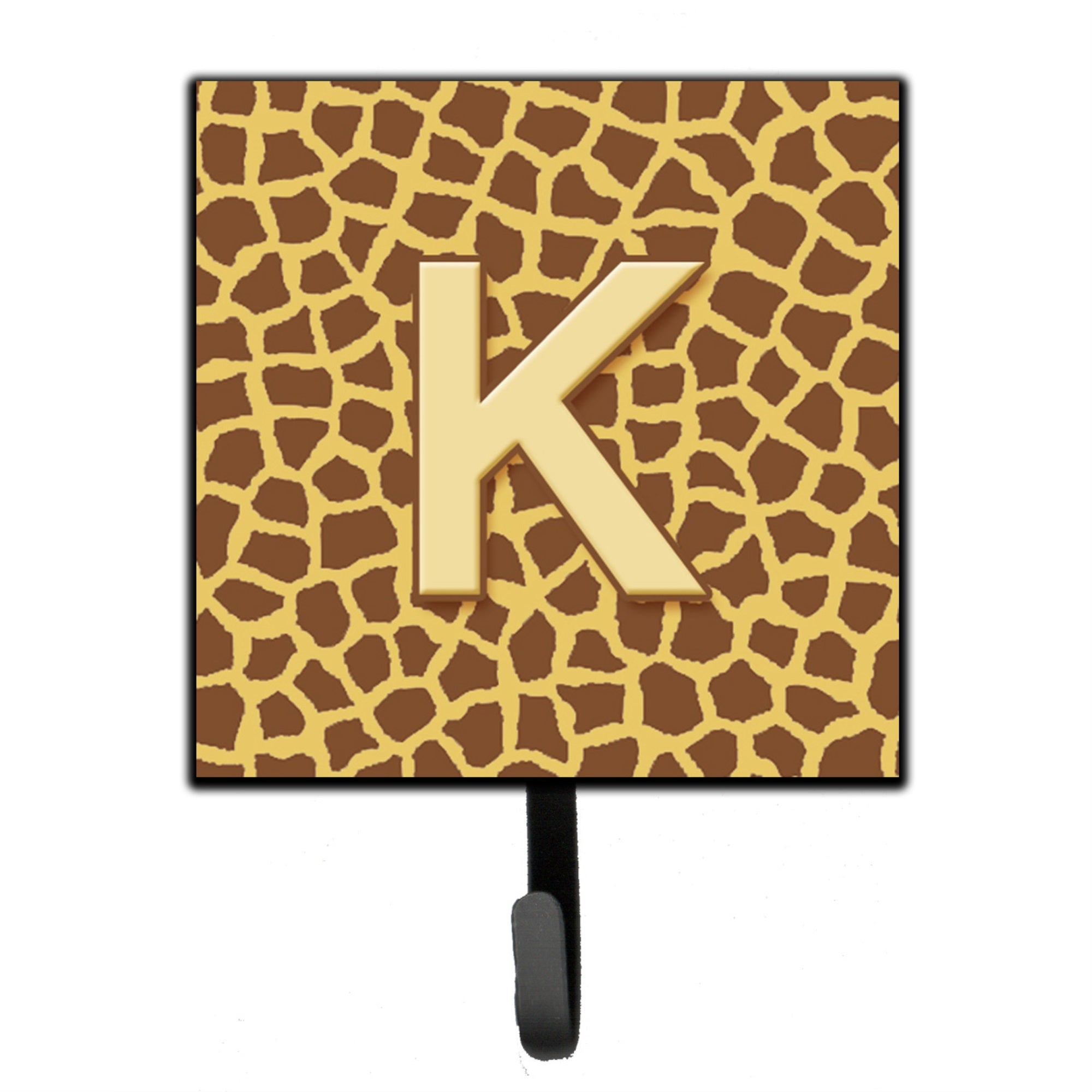 Letter K Initial Monogram - Giraffe Leash Or Key Holder