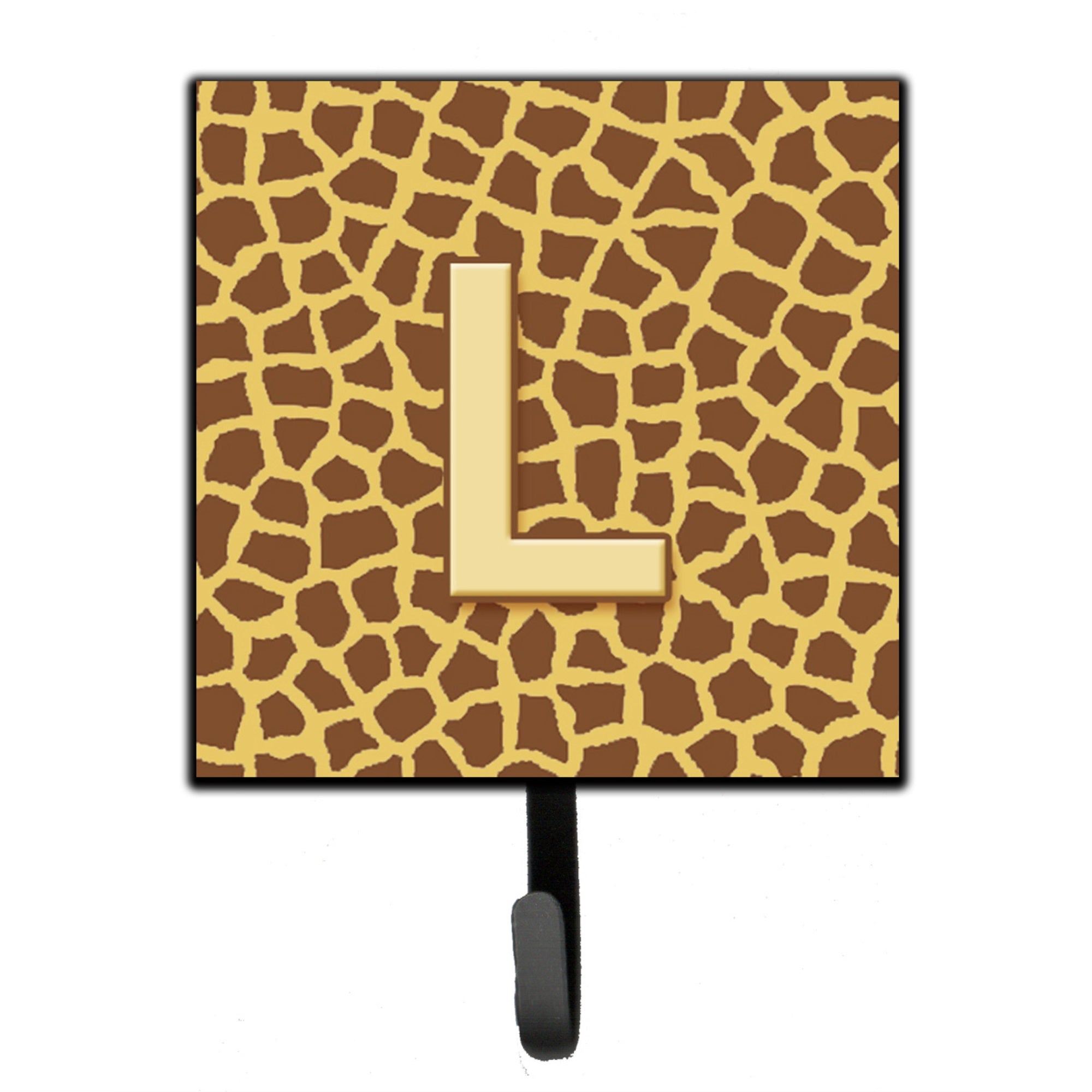Letter L Initial Monogram - Giraffe Leash Or Key Holder