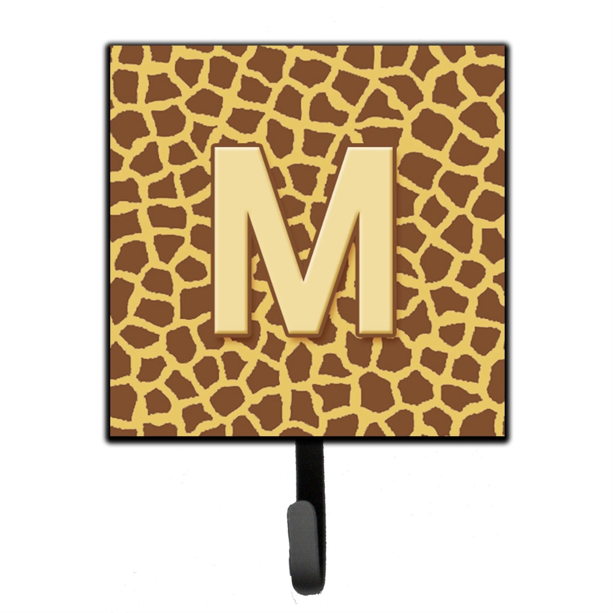 Letter M Initial Monogram - Giraffe Leash Or Key Holder