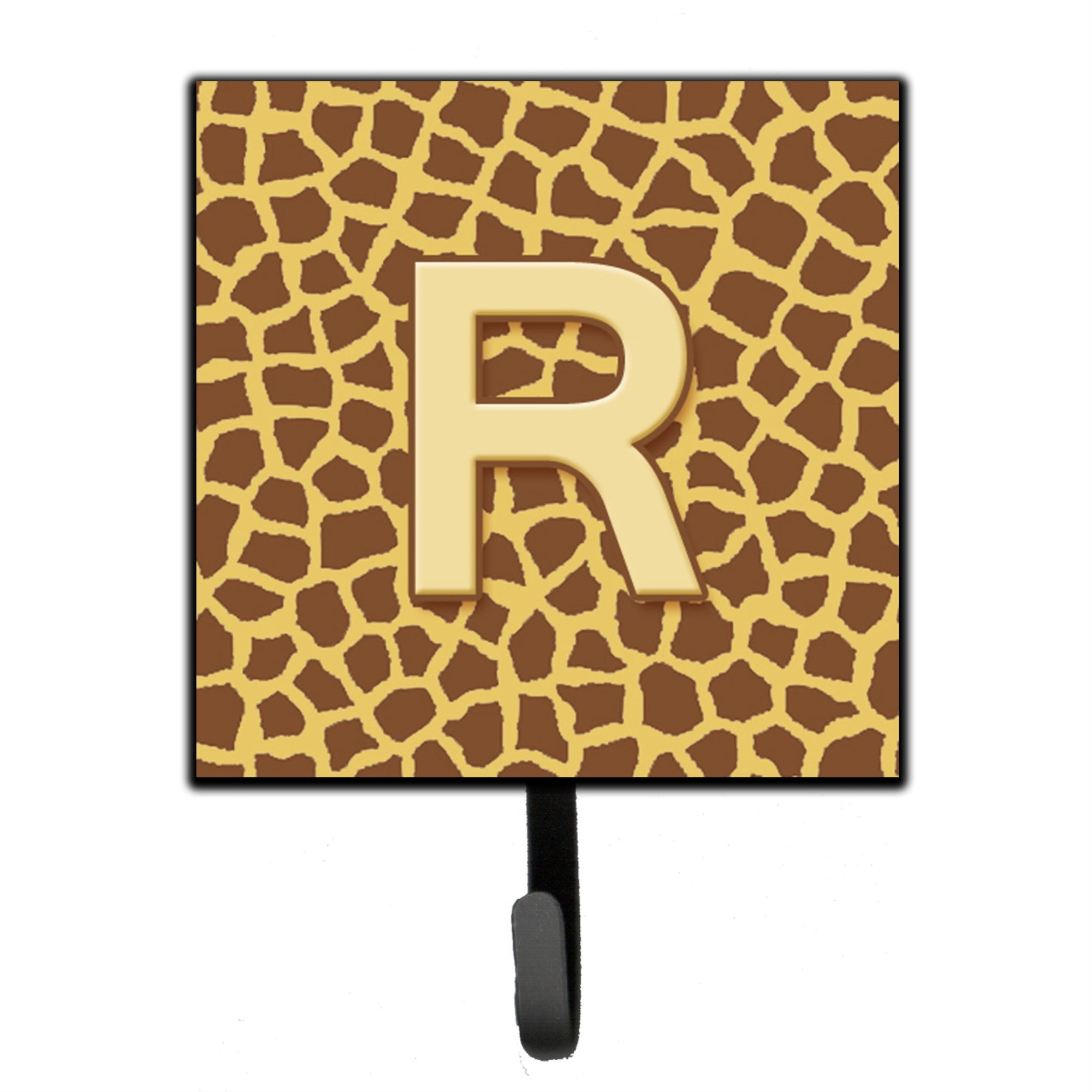 Letter R Initial Monogram - Giraffe Leash Or Key Holder