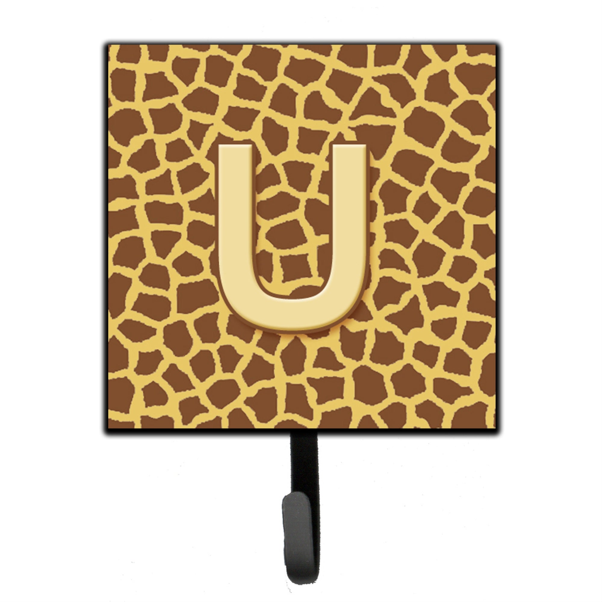 Letter U Initial Monogram - Giraffe Leash Or Key Holder