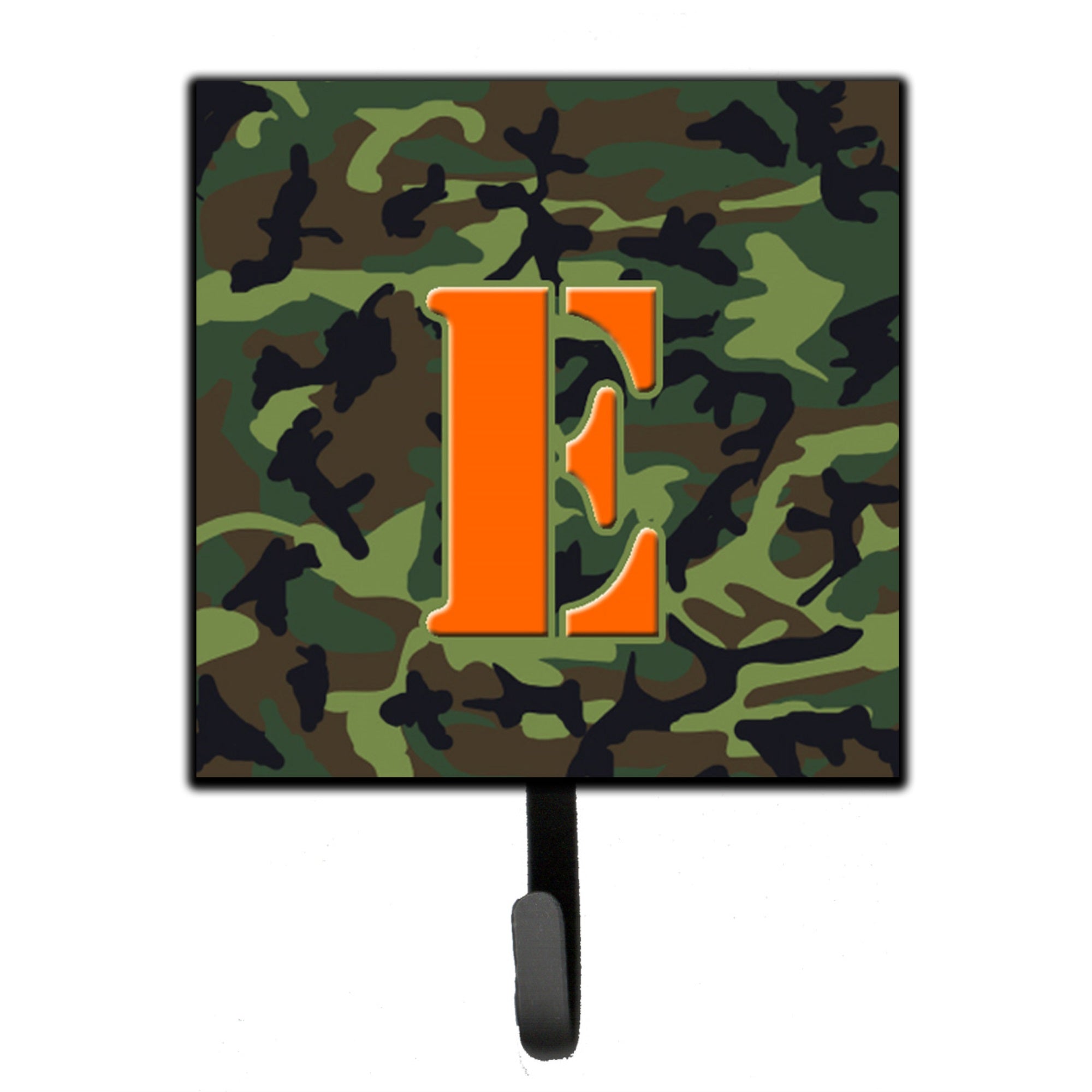 Letter E Monogram - Camo Green Leash Or Key Holder