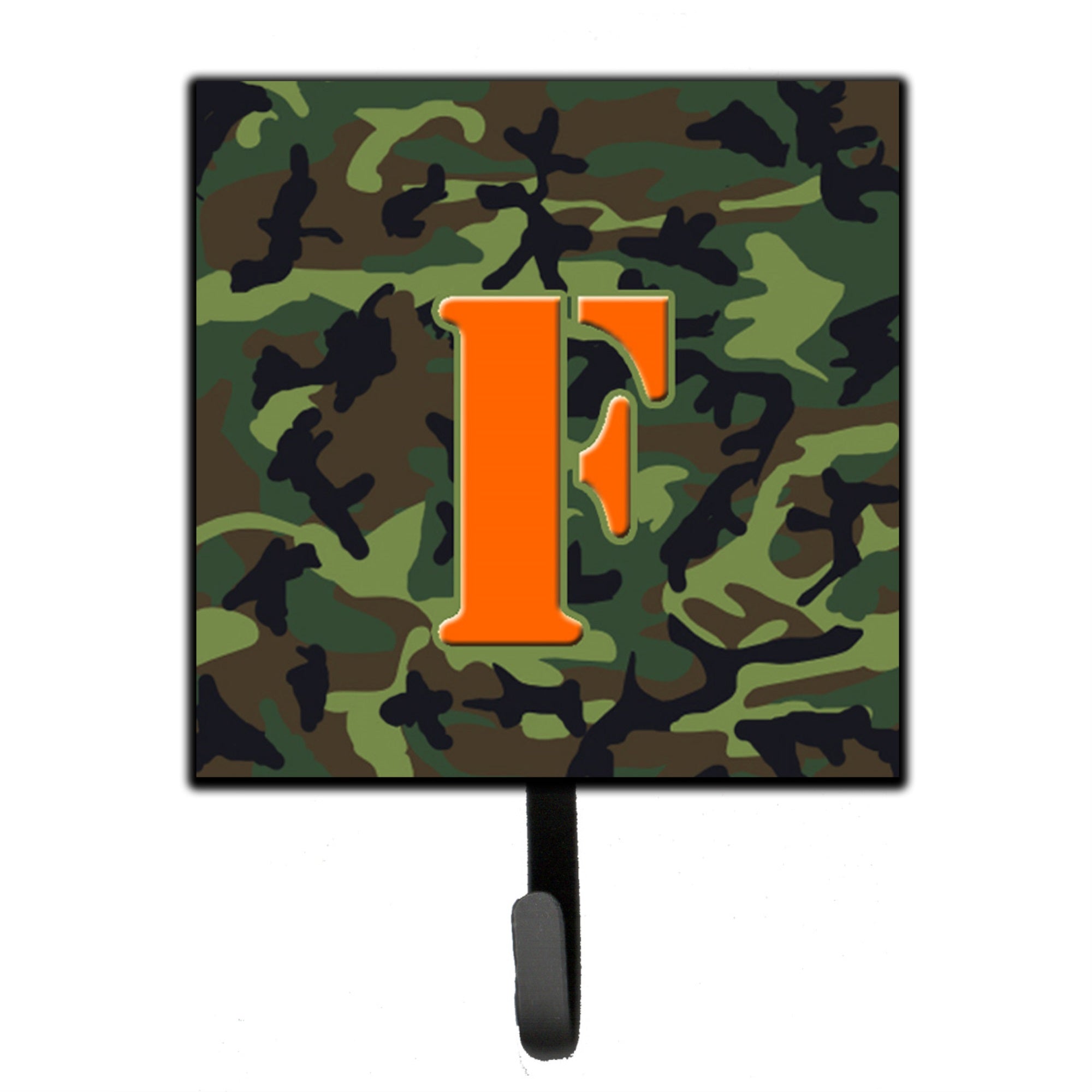 Letter F Monogram - Camo Green Leash Or Key Holder