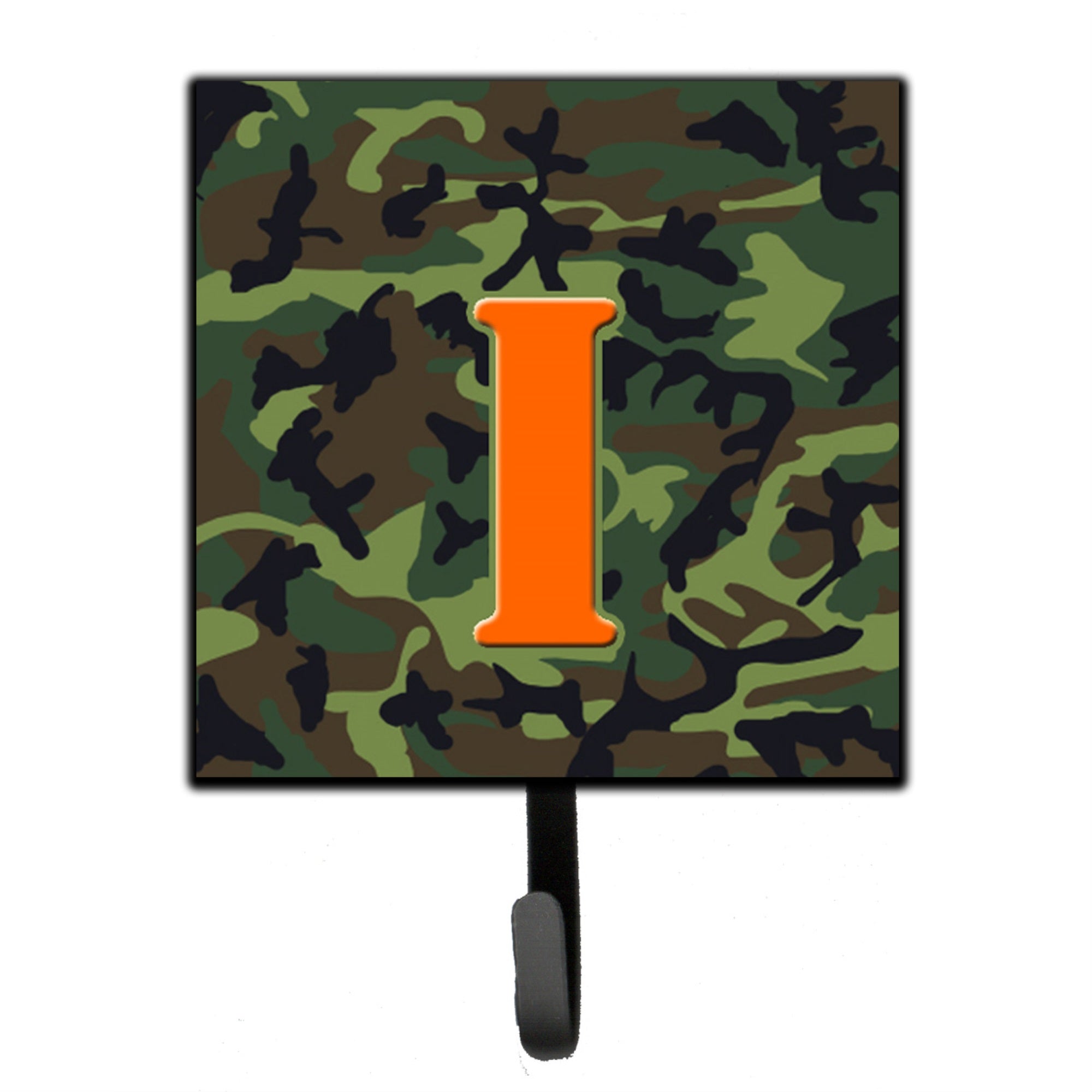 Letter I Monogram - Camo Green Leash Or Key Holder