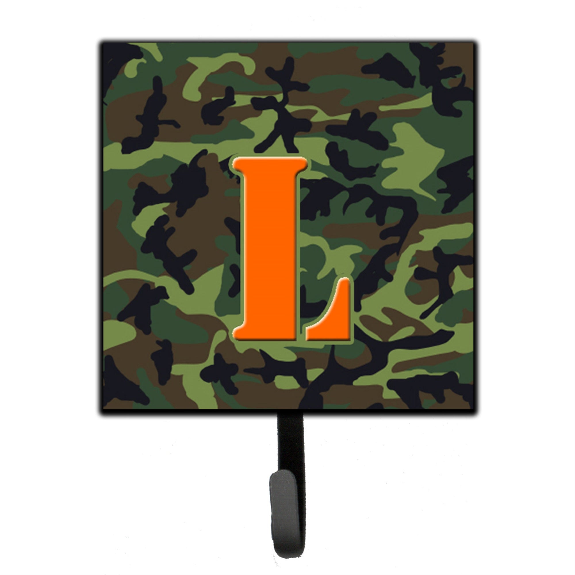 Letter L Monogram - Camo Green Leash Or Key Holder
