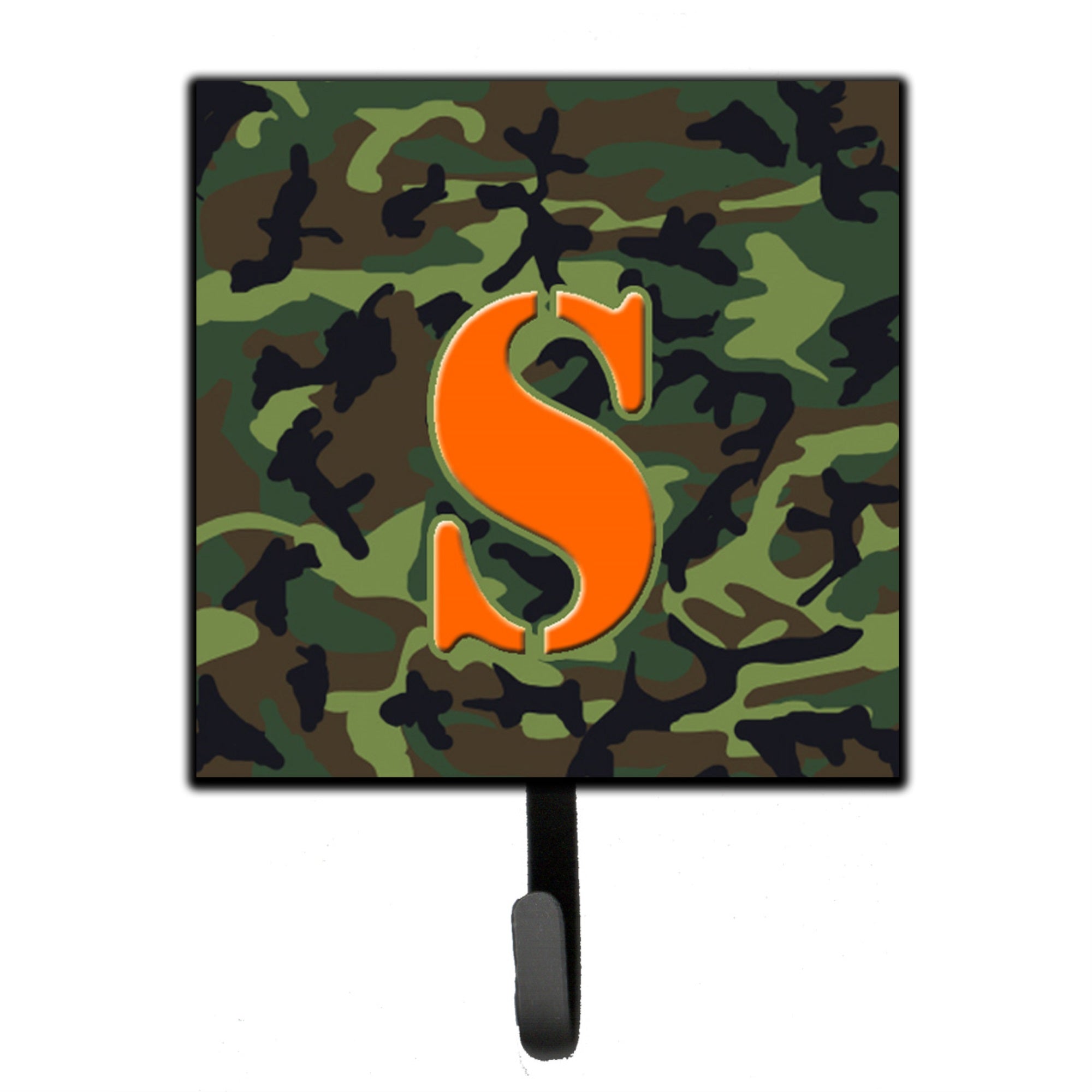 Letter S Monogram - Camo Green Leash Or Key Holder