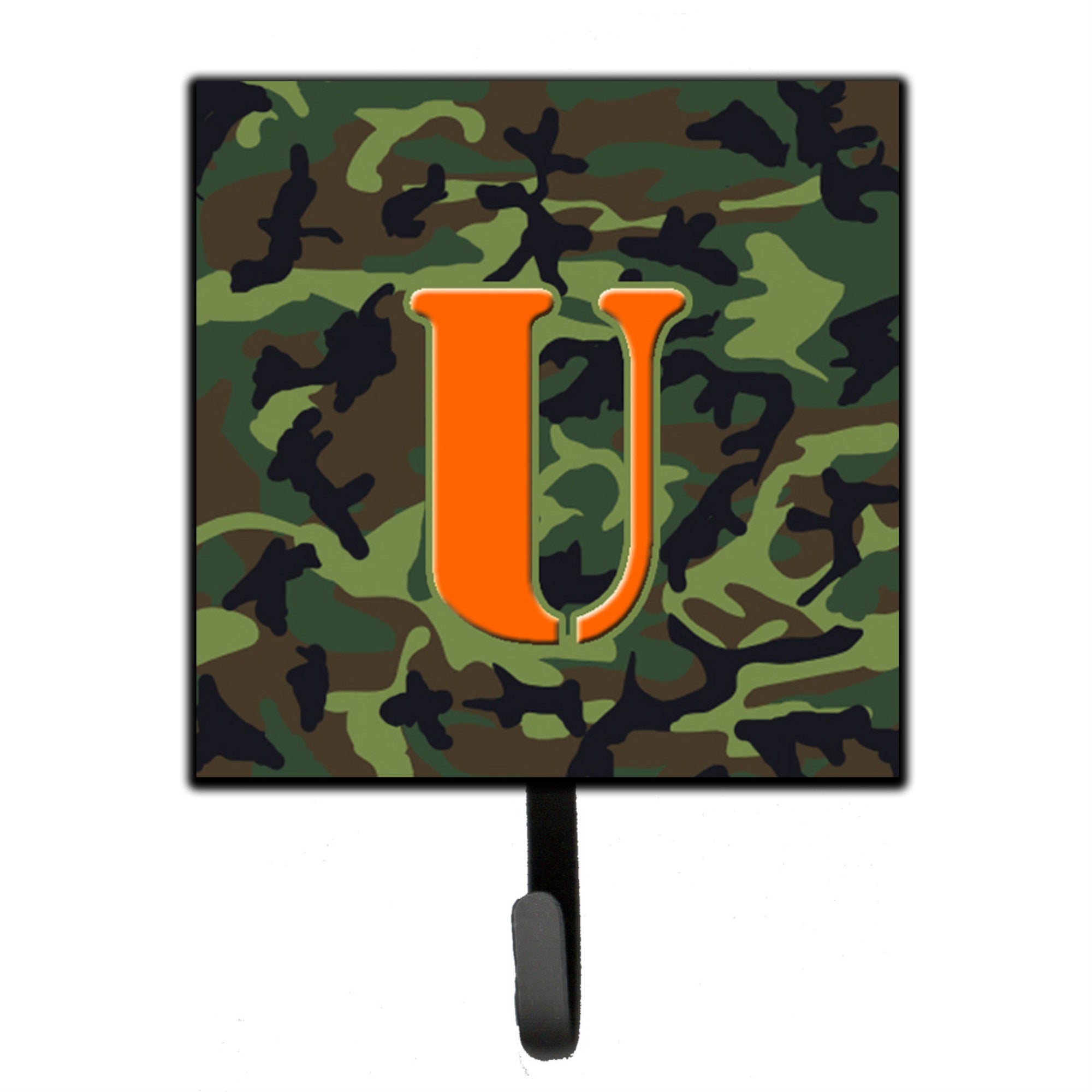 Letter U Monogram - Camo Green Leash Or Key Holder