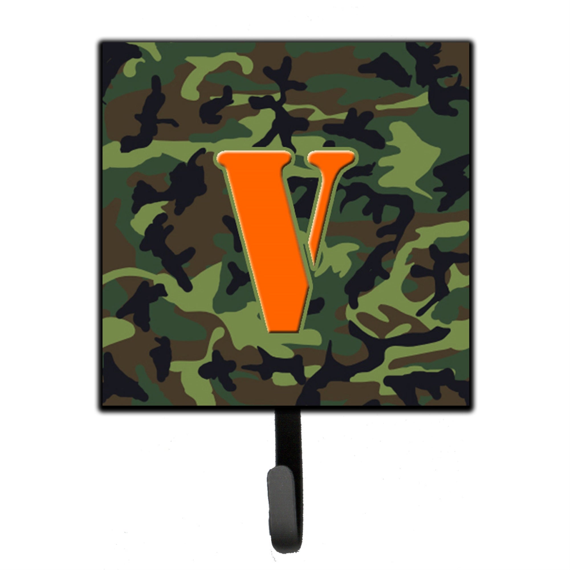 Letter V Monogram - Camo Green Leash Or Key Holder