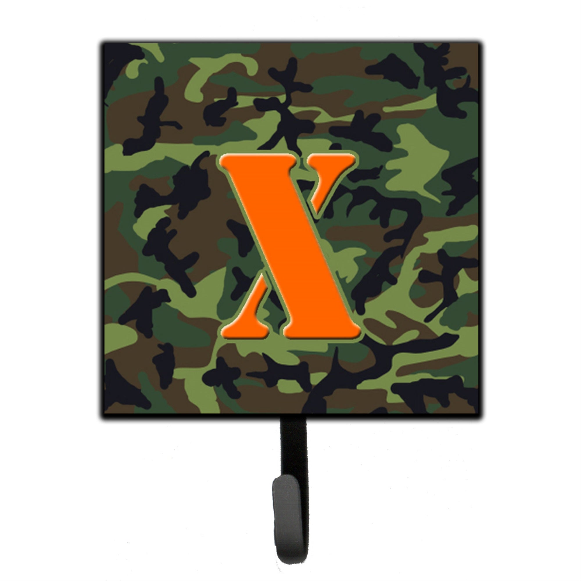 Letter X Monogram - Camo Green Leash Or Key Holder