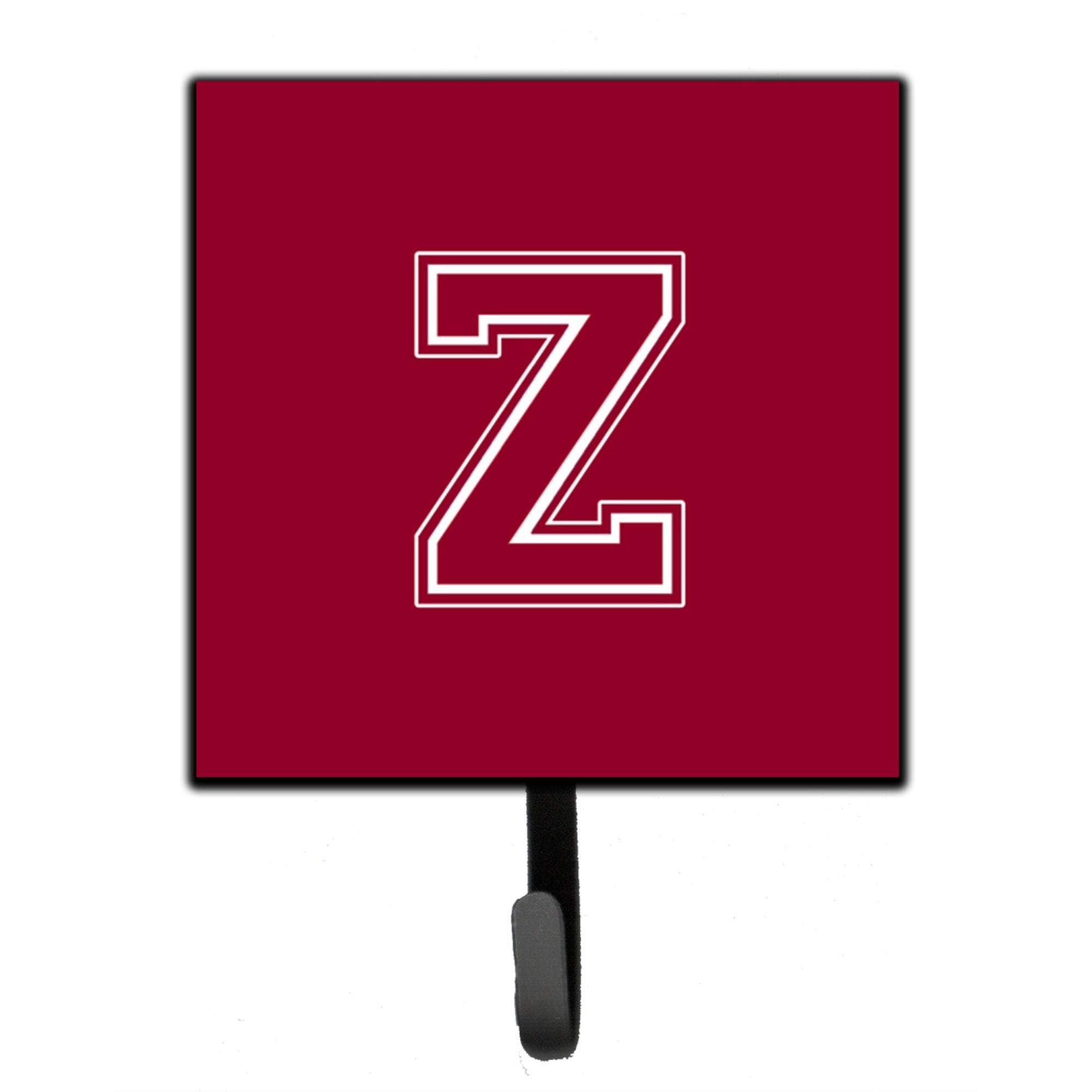 Letter Z Initial Monogram - Maroon And White Leash Or Key Holder