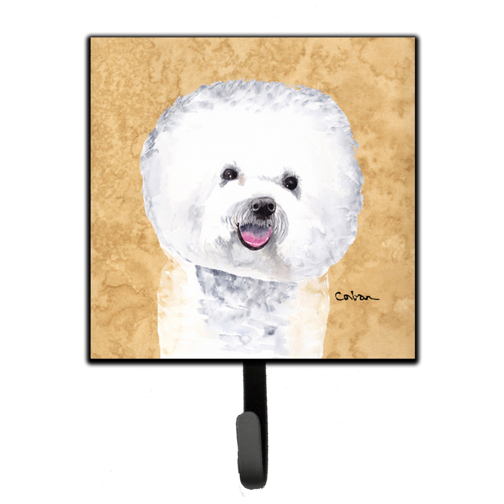 Bichon Frise Wipe Your Paws Leash Or Key Holder