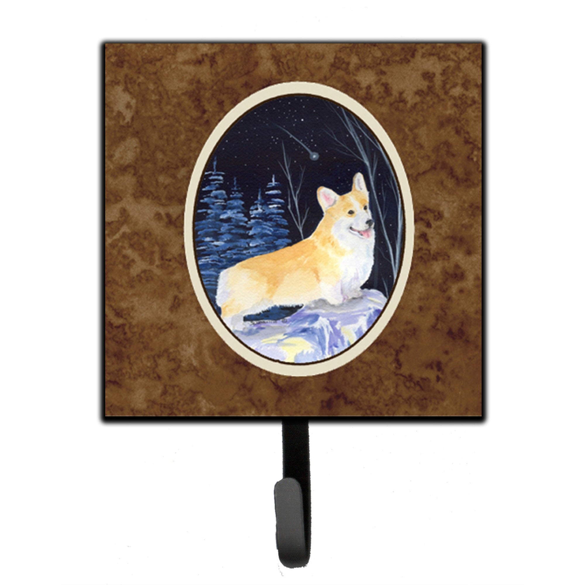 Starry Night Corgi Leash Or Key Holder