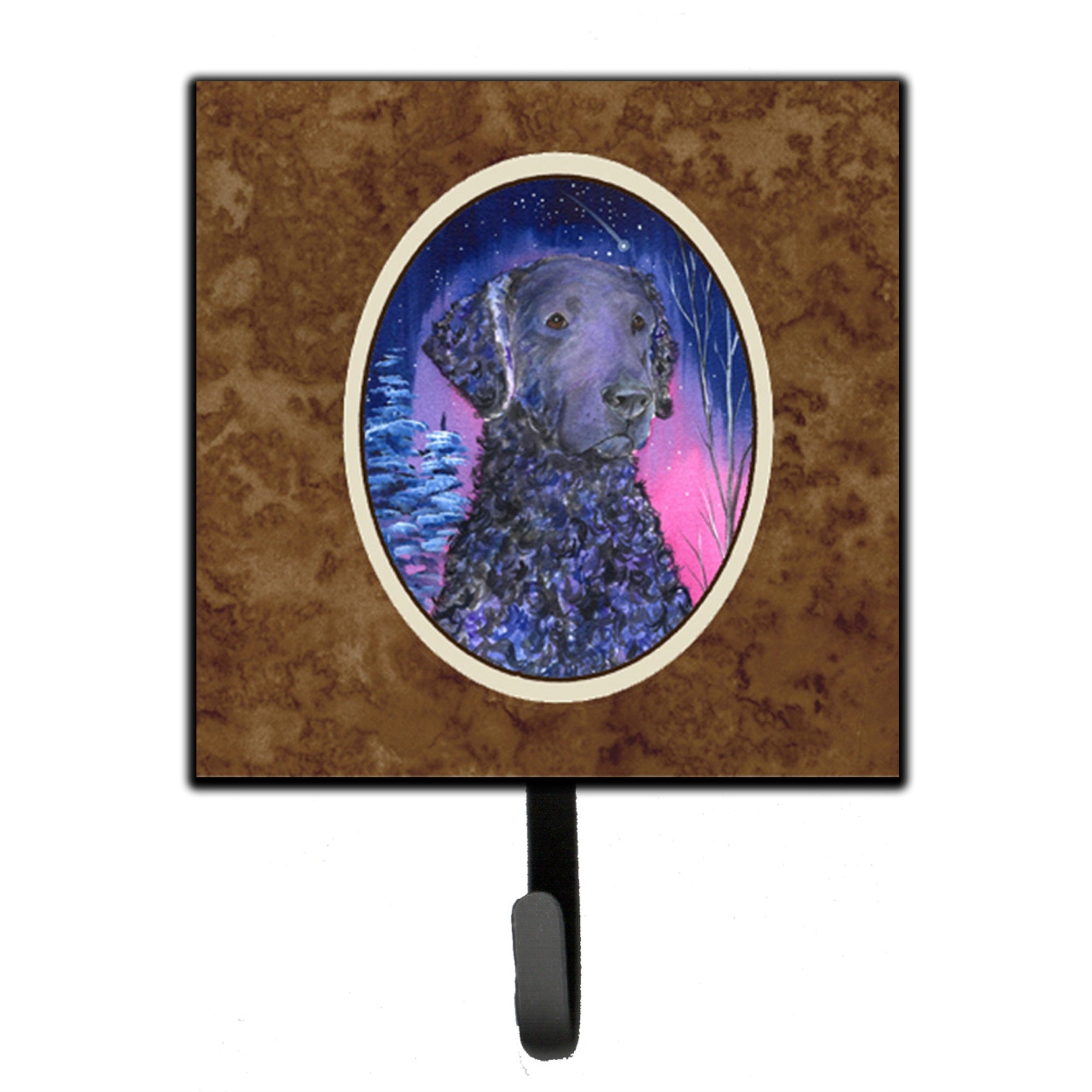 Starry Night Curly Coated Retriever Leash Or Key Holder