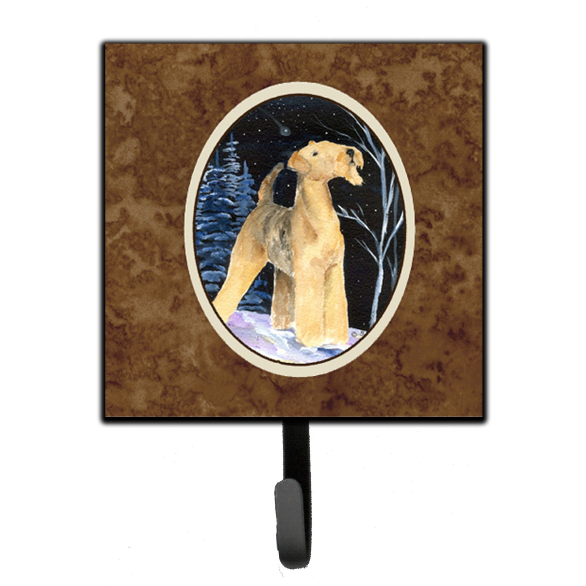 Starry Night Airedale Leash Or Key Holder