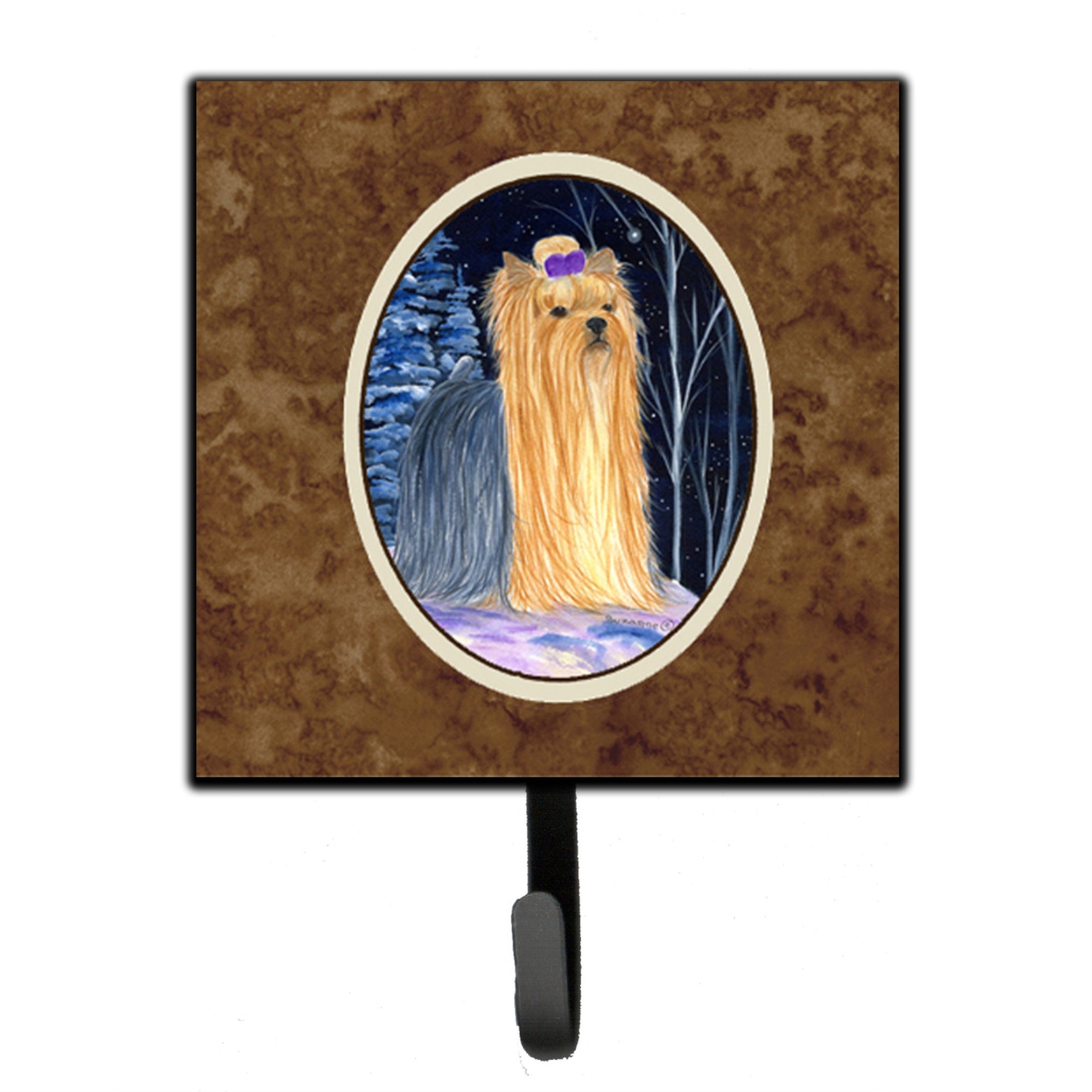Starry Night Yorkie Leash Or Key Holder