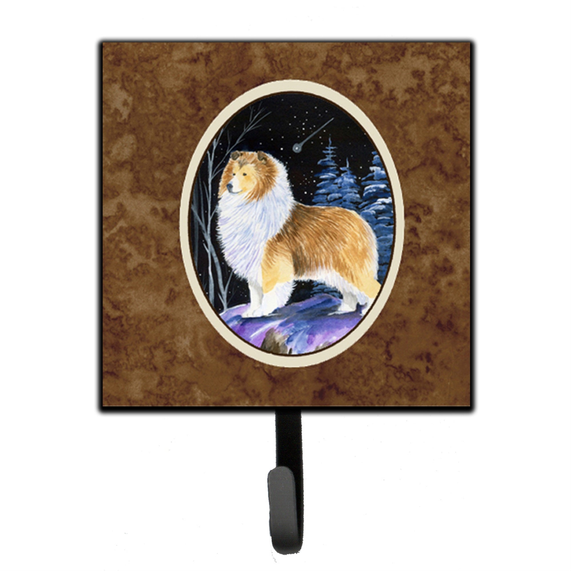 Starry Night Sheltie Leash Or Key Holder