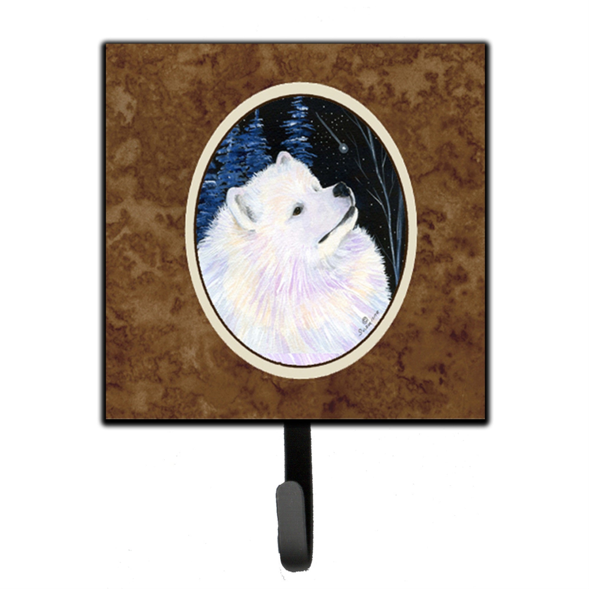 Starry Night Samoyed Leash Or Key Holder