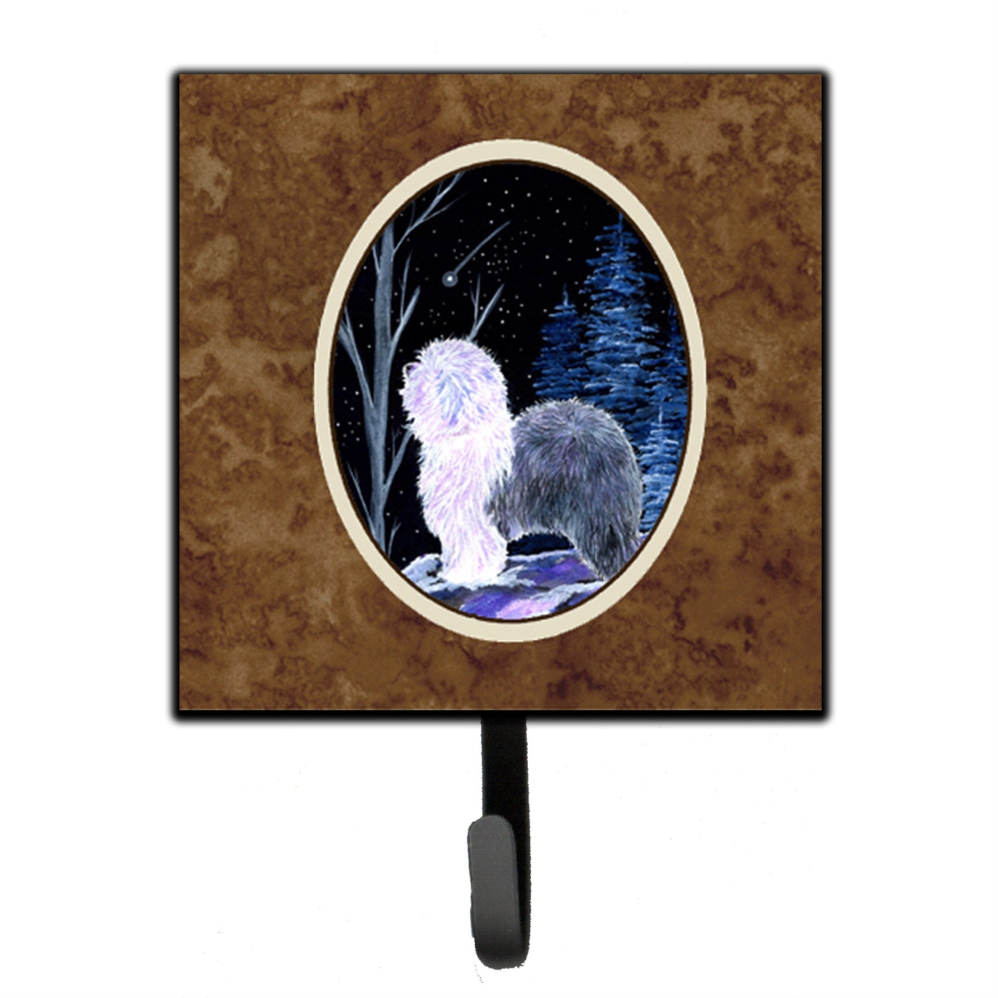 Starry Night Old English Sheepdog Leash Or Key Holder