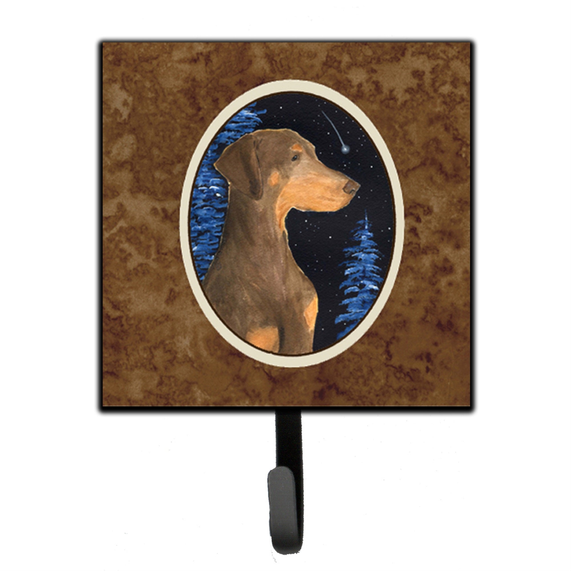 Starry Night Doberman Leash Or Key Holder