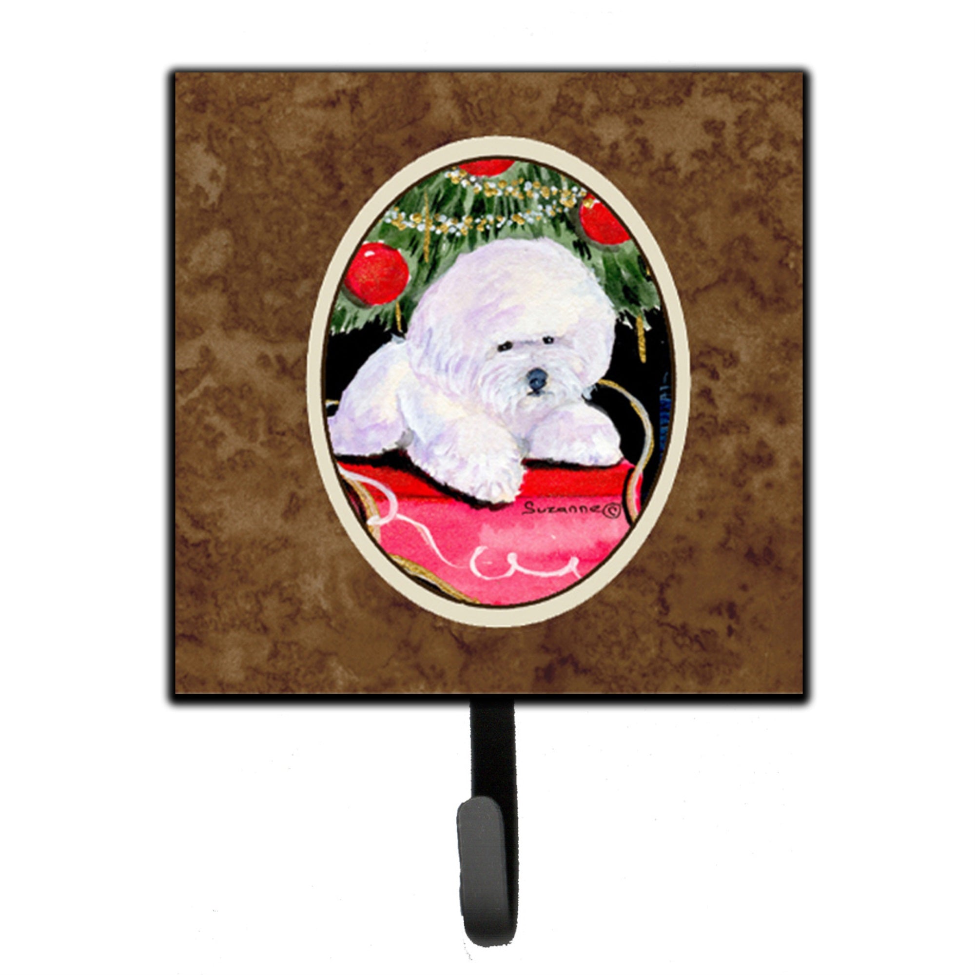 Christmas Tree With  Bichon Frise Leash Or Key Holder