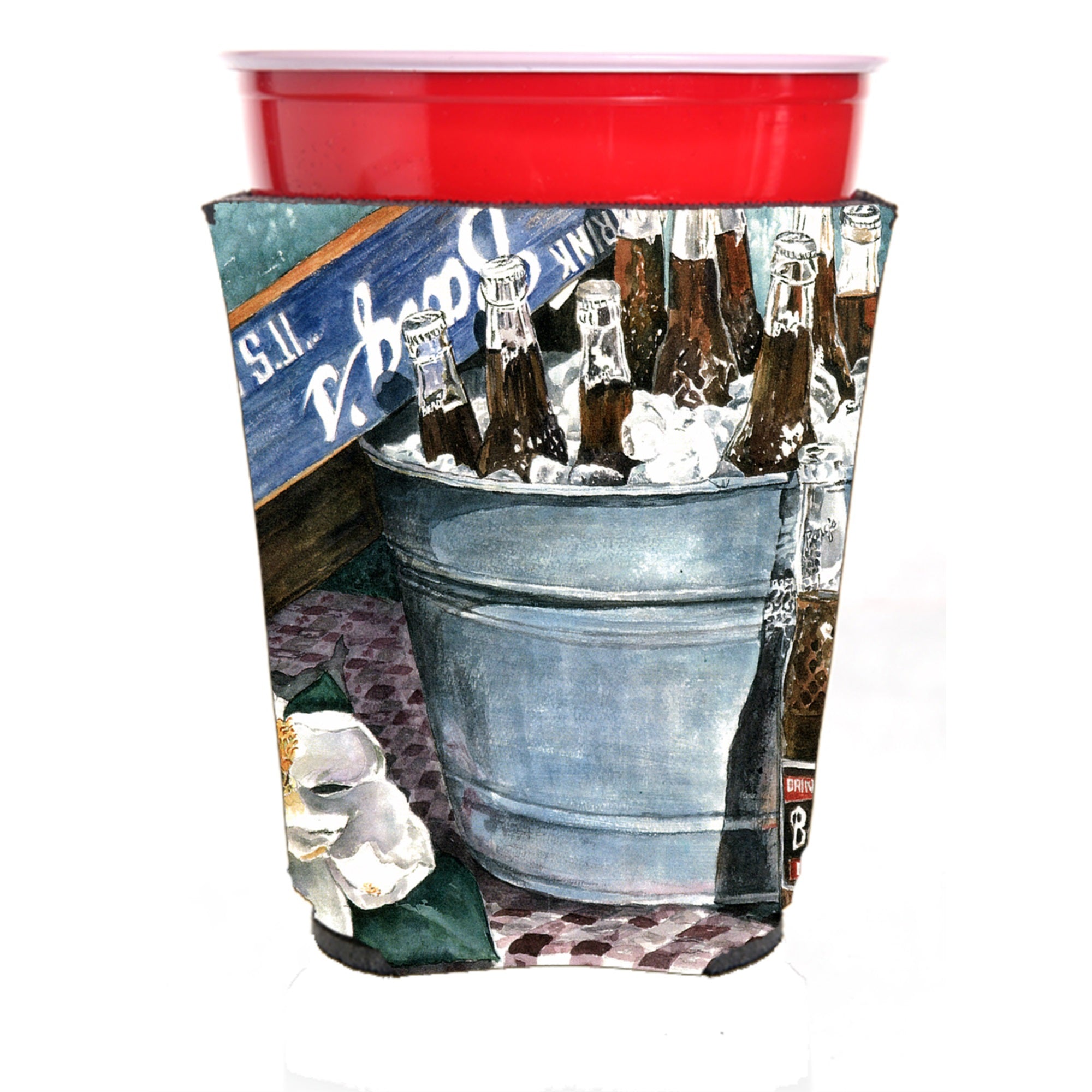 Barq'S And Old Washtub Red Solo Cup Hugger