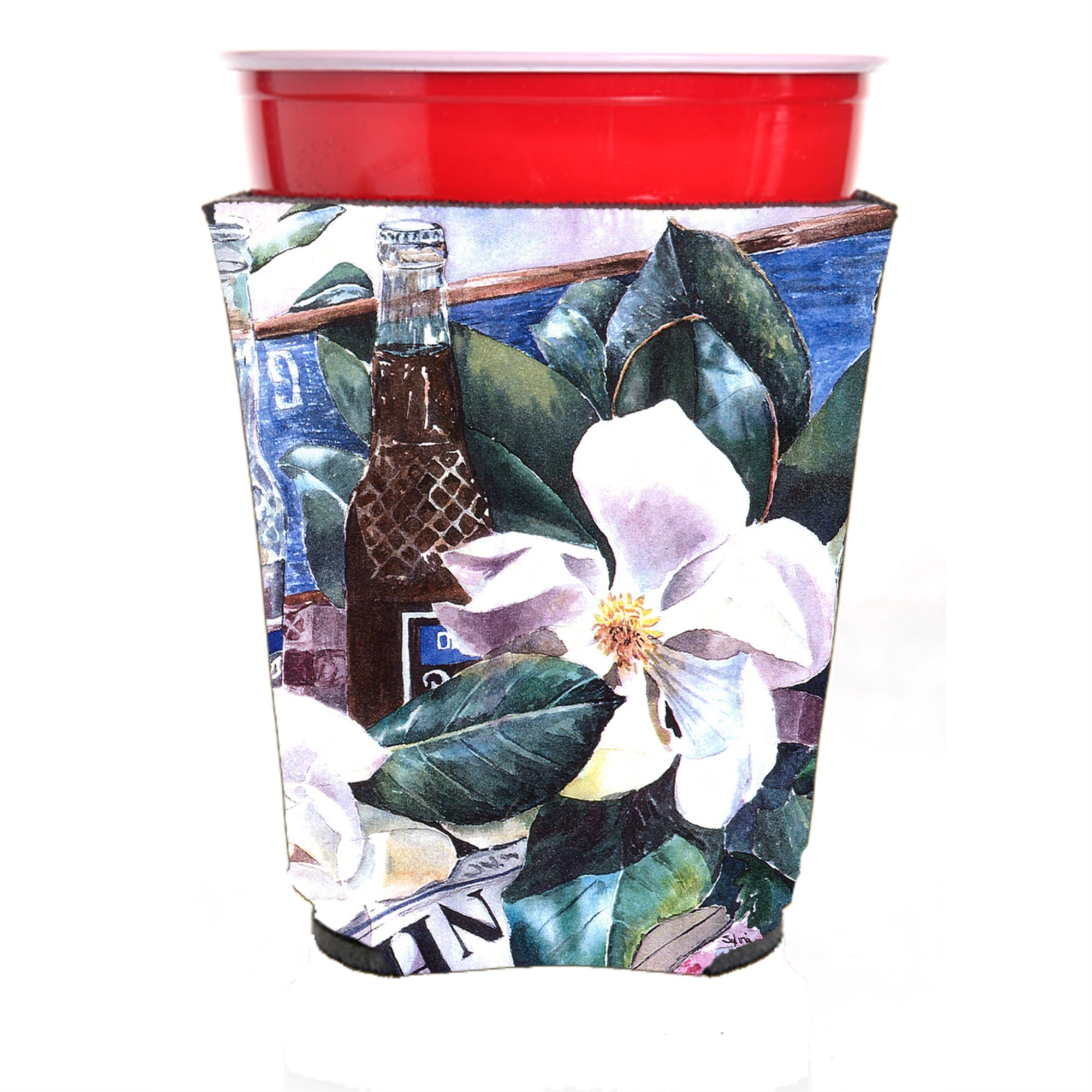 Barq'S And Magnolia Red Solo Cup Hugger