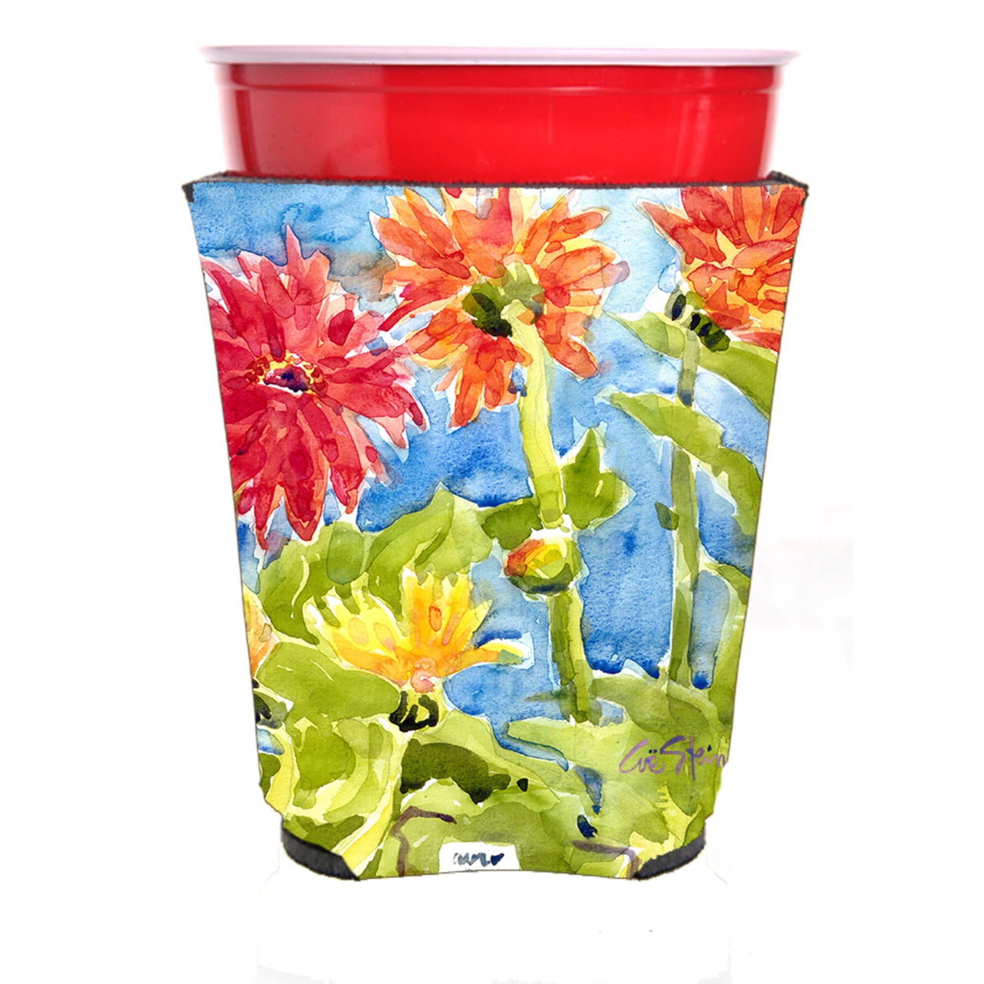 Flower - Gerber Daisies Red Solo Cup Hugger
