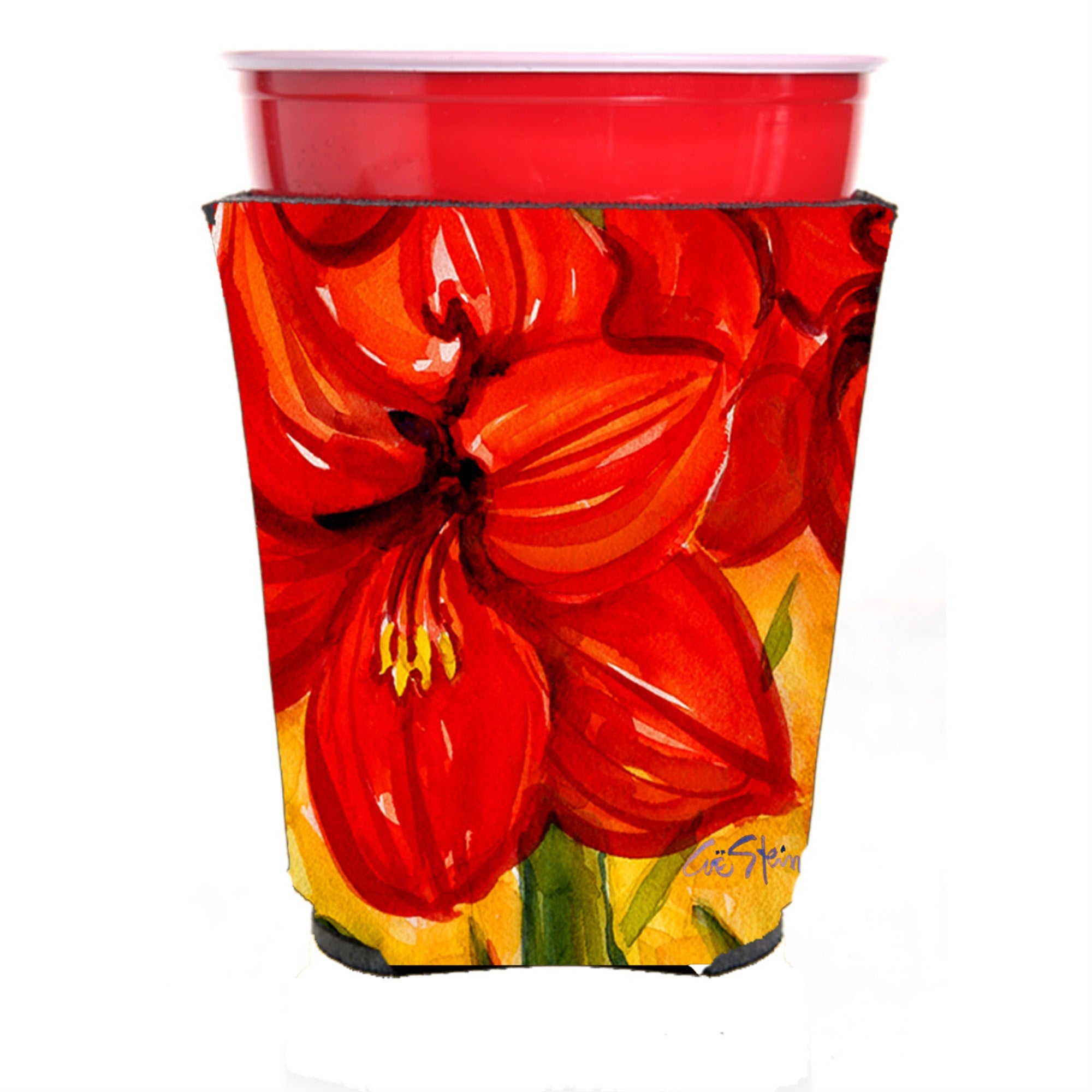 Flower - Amaryllis Red Solo Cup Hugger