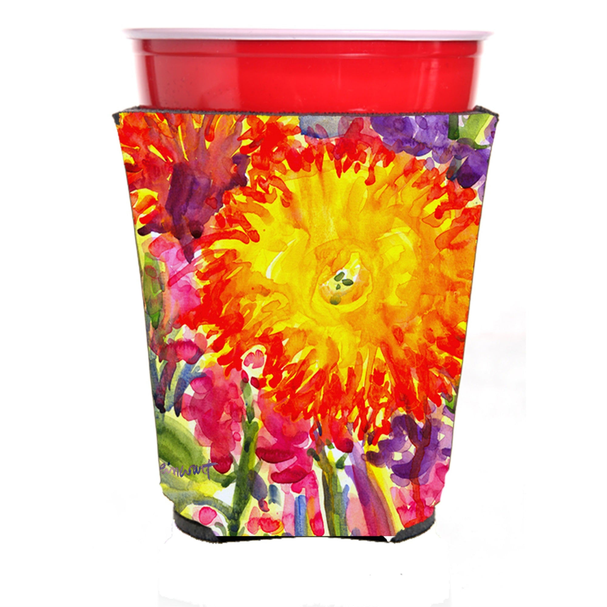 Flower - Aster Red Solo Cup Hugger